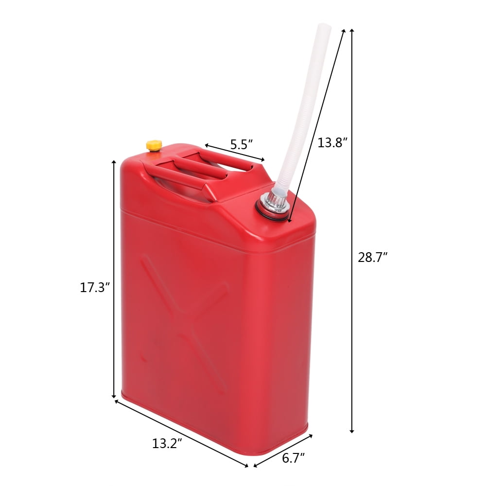 Zimtown Portable Fuel Storage Container with Spout (Red, 5 gal) 3coah