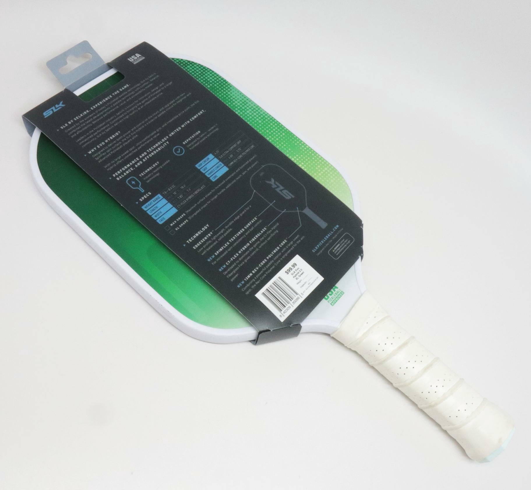 SLK by Selkirk Evo Hybrid Pickleball Paddle (Green, XL) sahe6