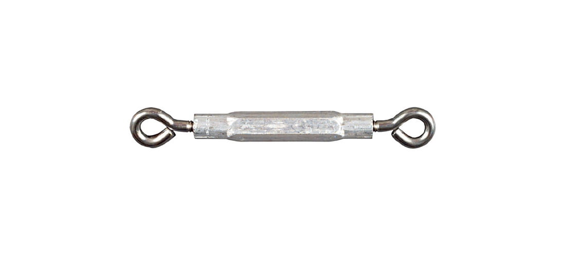 National Hardware Eye/Eye Turnbuckle Heavy-Duty Stainless Steel Cable Tensioner (Silver, 3/16 in x 5-1/2 in) 3nc2k