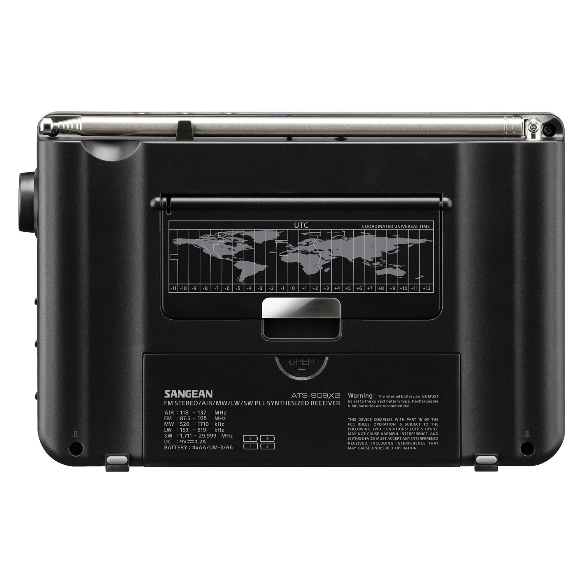 Sangean ATS-909X2 Portable AM/FM Shortwave Radio (Gray, 1 Unit) twqs2