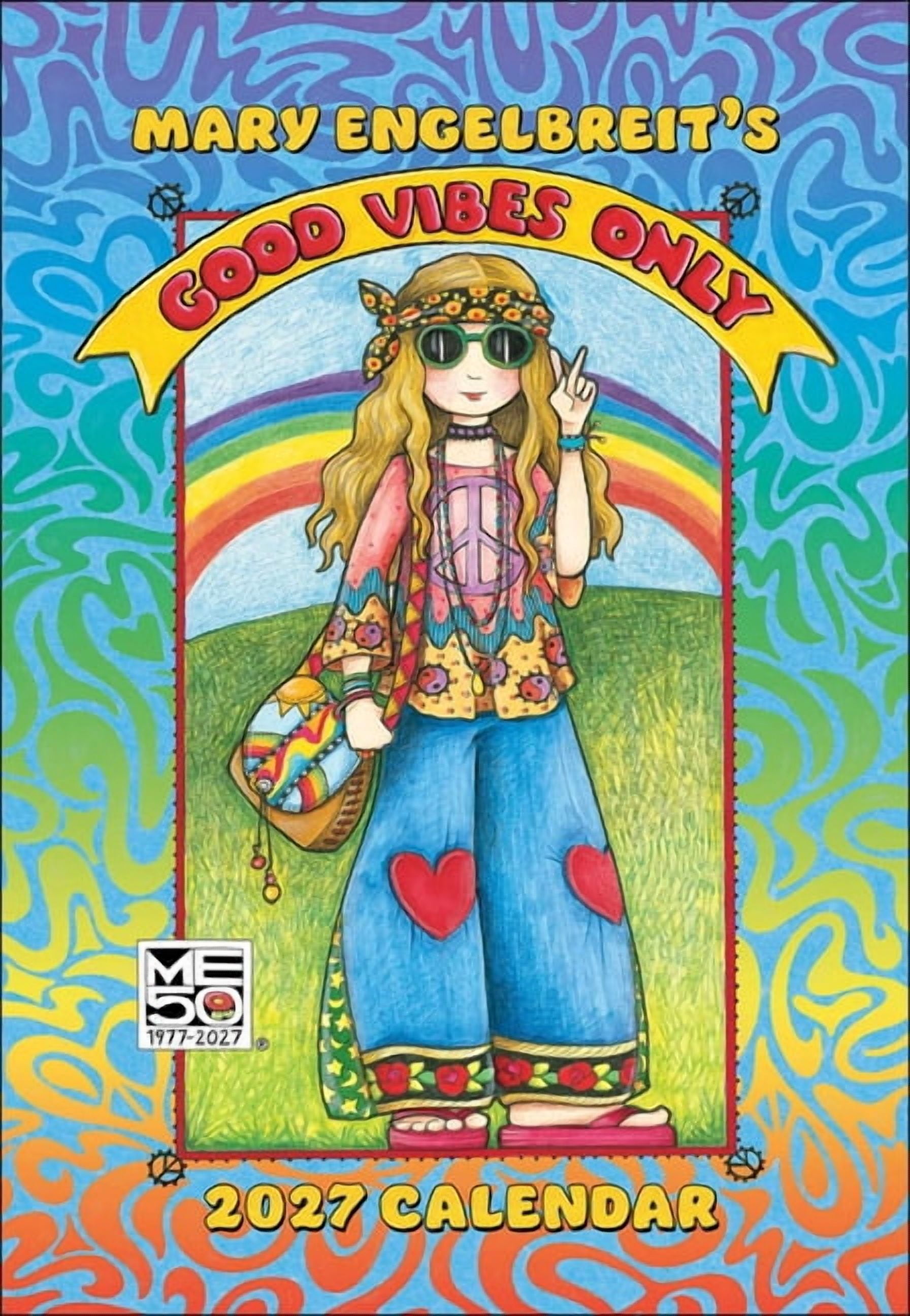 Mary Engelbreit Good Vibes Only 2027 Monthly Pocket Planner Calendar (Paperback, 32 Pages) ruehw