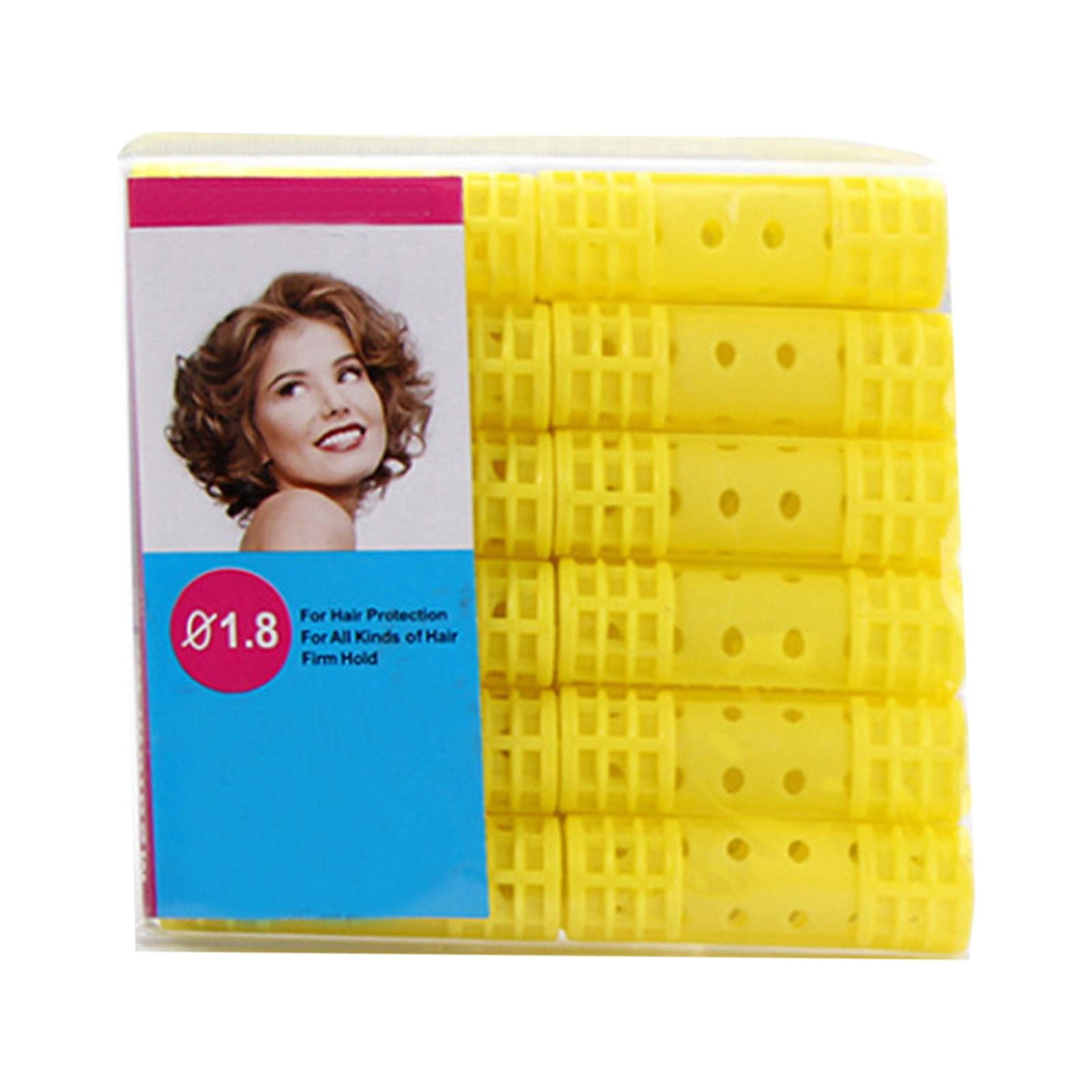 VivaVault Self-Grip Hair Rollers No Heat Styling Set for Volume and Waves (6-Piece Assorted Sizes) dj6b9