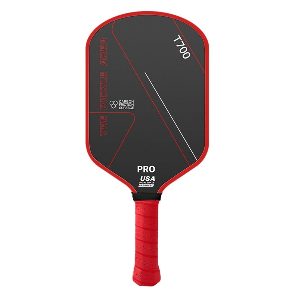 T700 Pickleball Paddle Carbon Fiber Professional Racket with Textured Surface (Black, 16.34 in x 7.48 in) l123p
