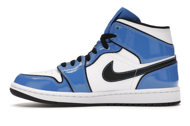 Jordan Men's 1 Mid Basketball Shoes Signal Blue (Blue, 8 US) cknqd