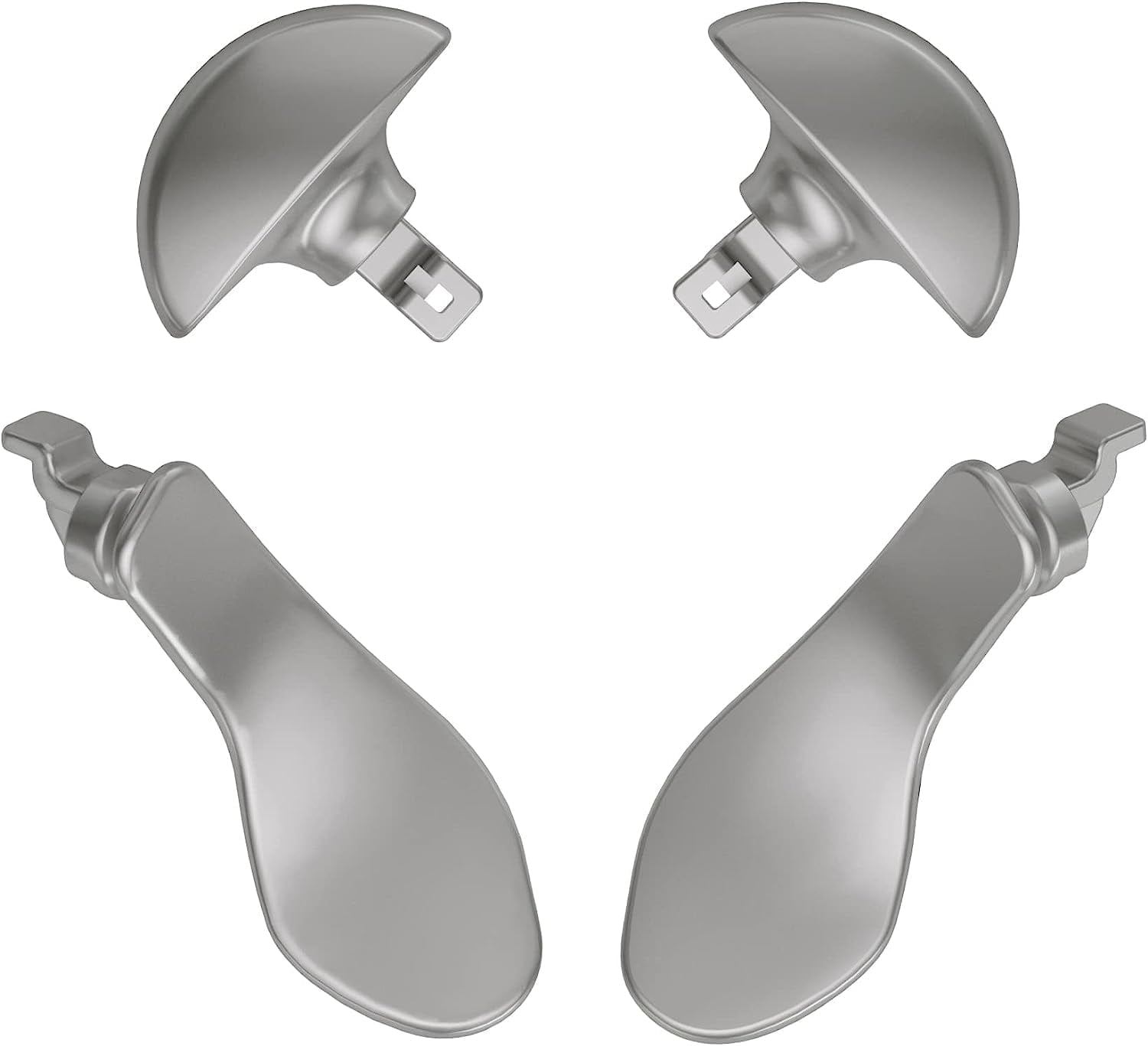 eXtremeRate Back Paddles for PS5 Edge Controller, Metal Replacement Buttons (Metallic Silver, 4 Count) it51b