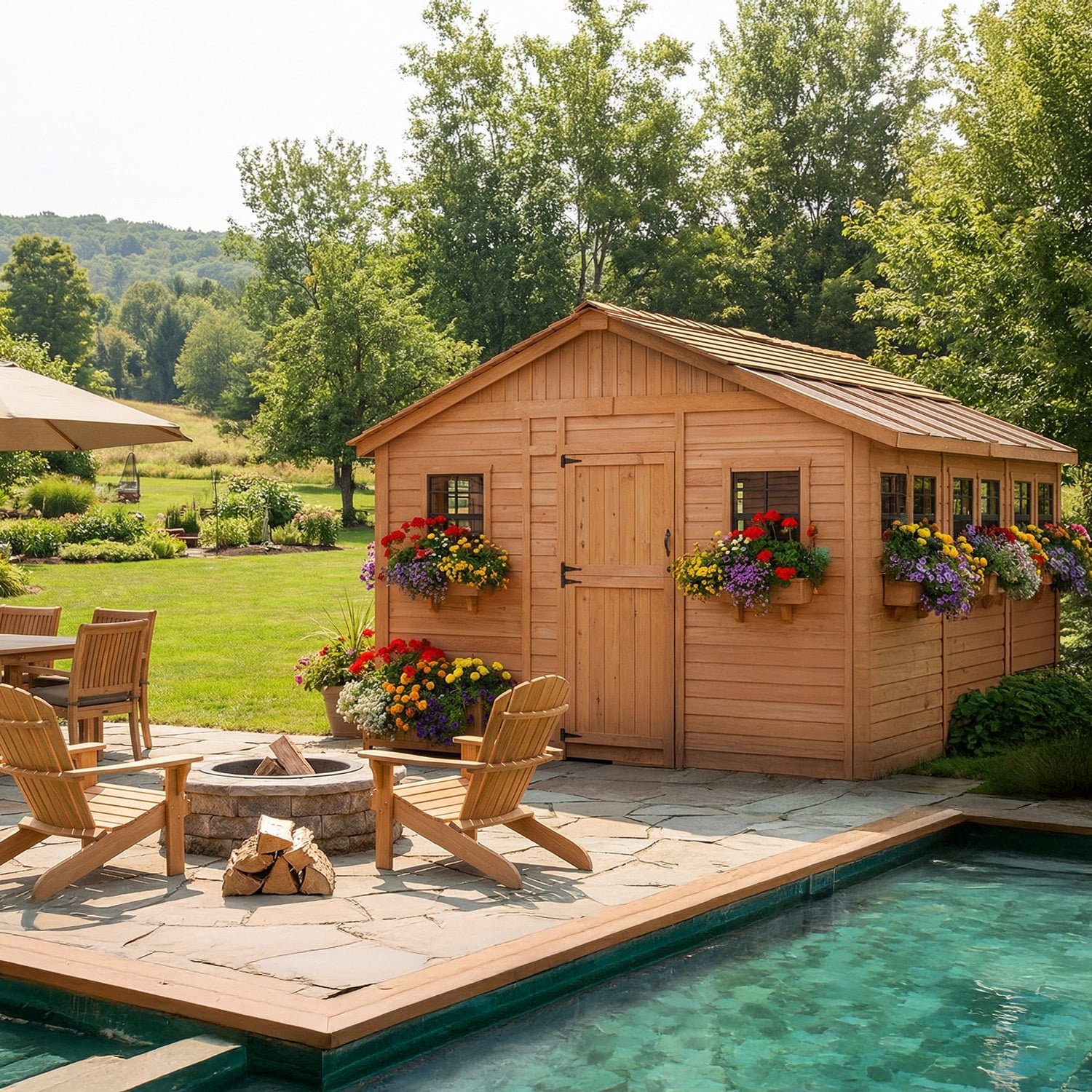 Outdoor Living Today Western Red Cedar Sunshed Storage Building (12 ft x 12 ft) tzup0