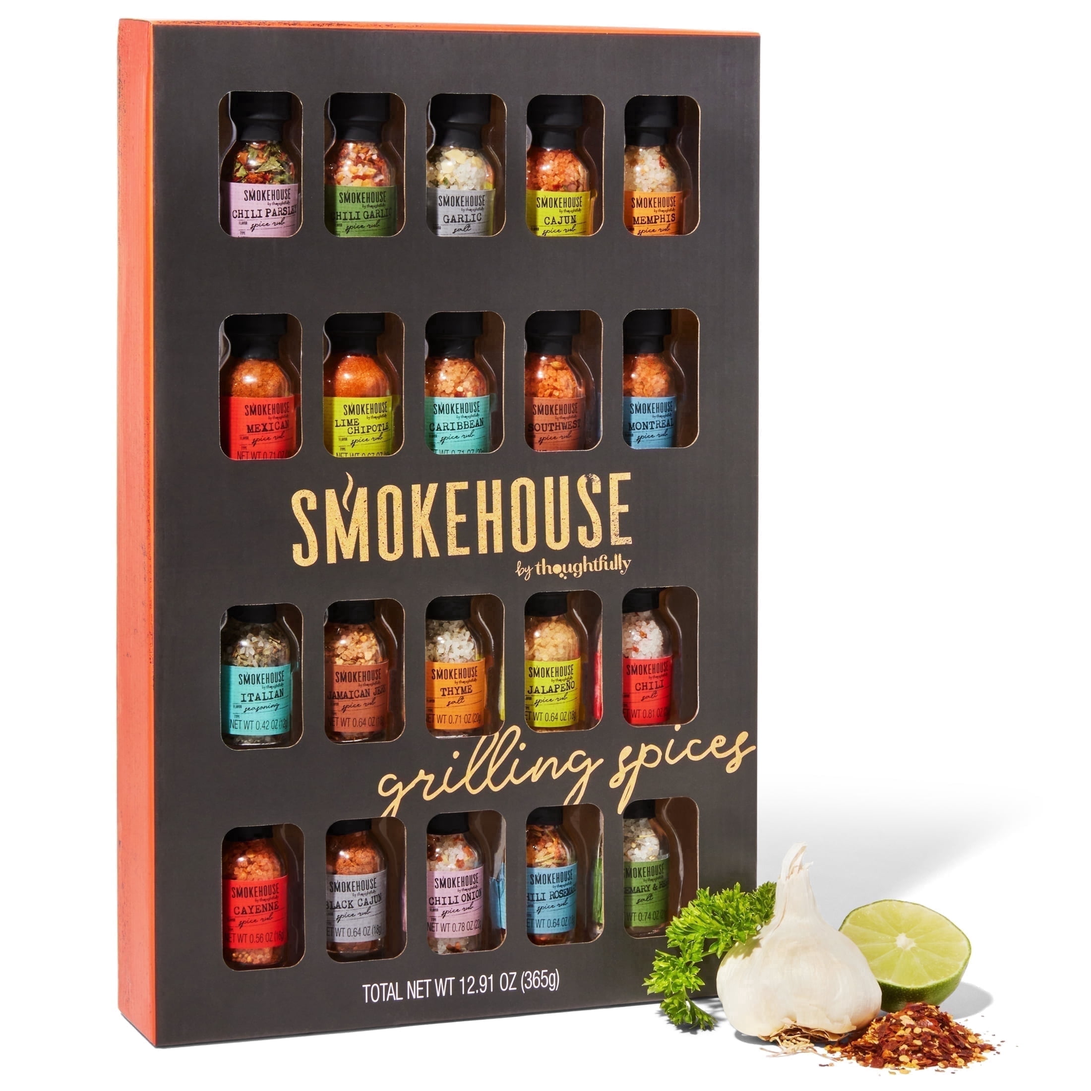Thoughtfully Smokehouse Ultimate Grilling Spices and Seasonings Set (20 Count) t4l32
