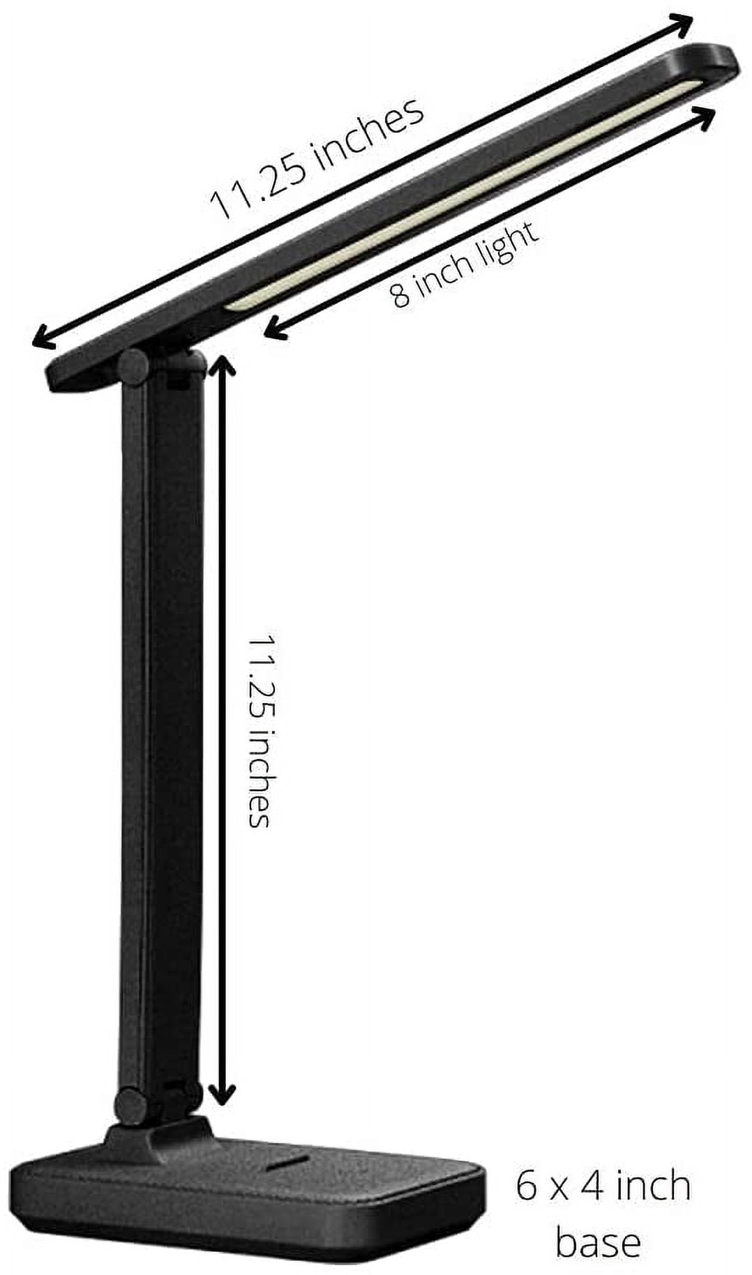 ZogeeZ LED Desk Lamp Wireless Rechargeable Touch Control Dimmable Light (White, 12 in) 0kxgr