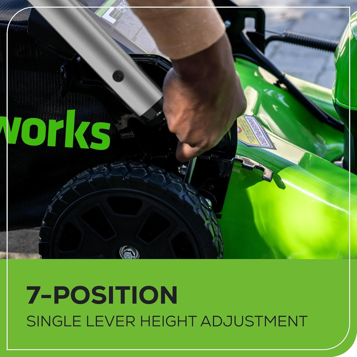 Greenworks 80V 21 in Brushless Cordless Push Lawn Mower (LED Headlight, Aluminum Handles, 4.0Ah Battery and Charger Included) gi7bb