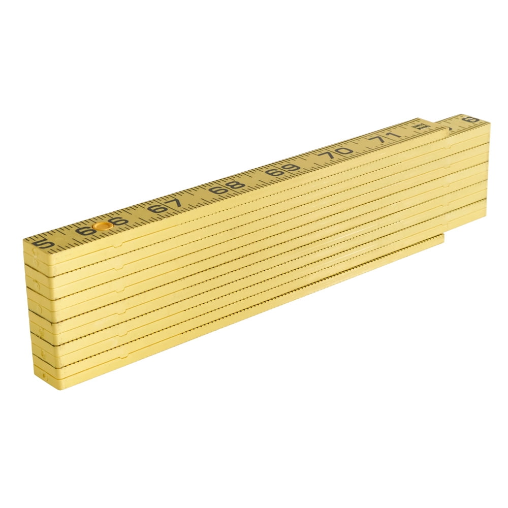 Klein Tools 910-6 Fiberglass Folding Rule, Heavy-Duty Measuring Tool (Yellow, 6 ft) kj4rm