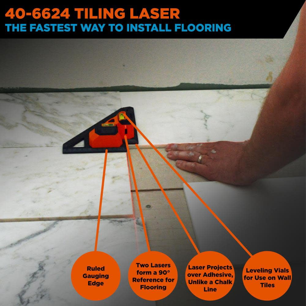 Johnson Level Tiling Laser Level (Red, 1 Unit) la6wd