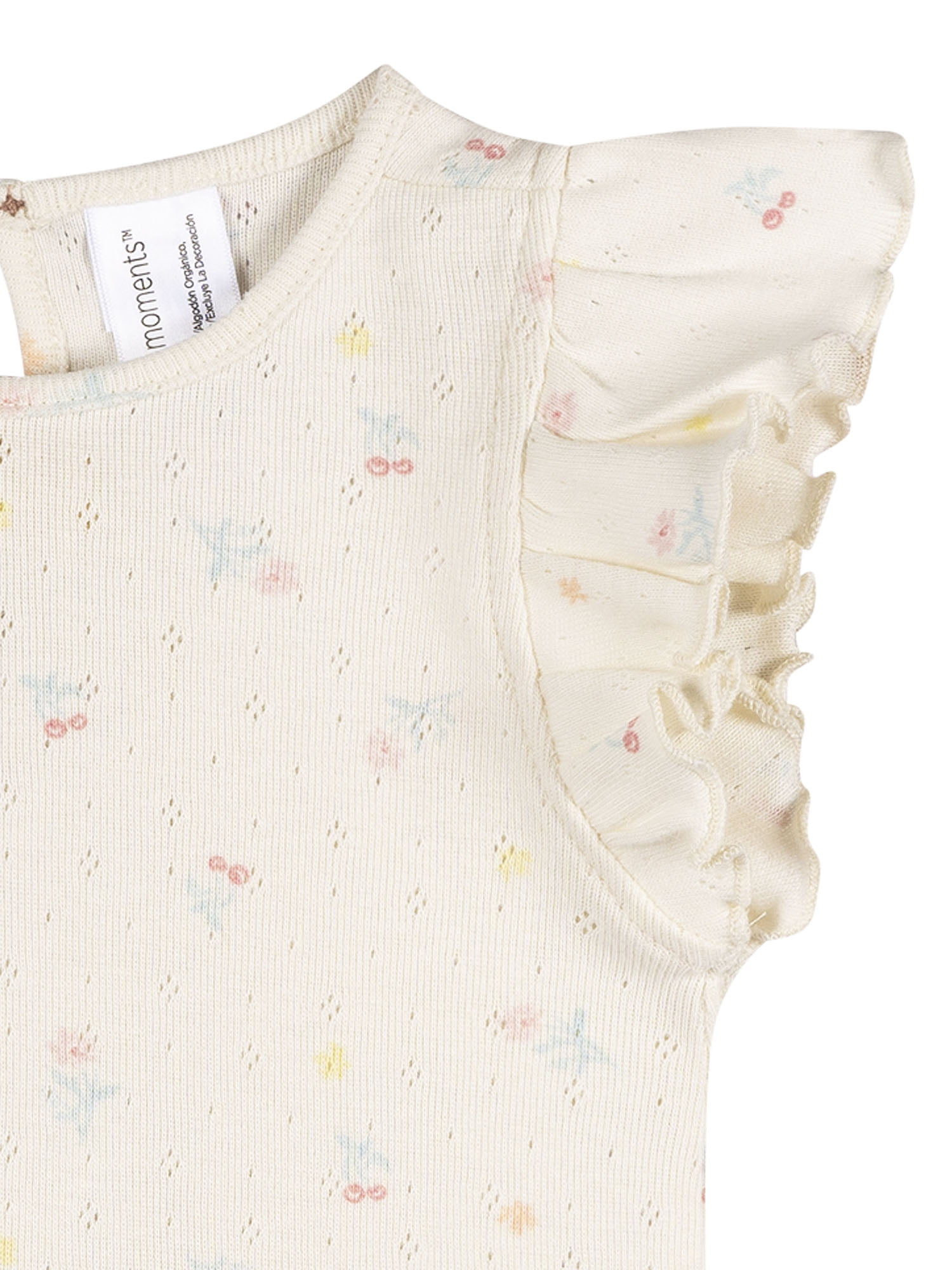 Modern Moments by Gerber Baby Girl Organic Cotton Flutter Sleeve Top (Pink, 0-3 Months) ddv7j