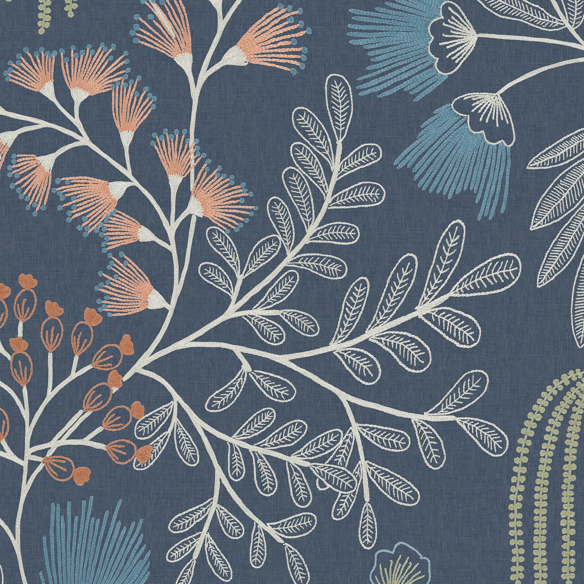 Superfresco Easy Richmond Navy Wallpaper (Navy, 20.5 in x 33 ft) 41sfl