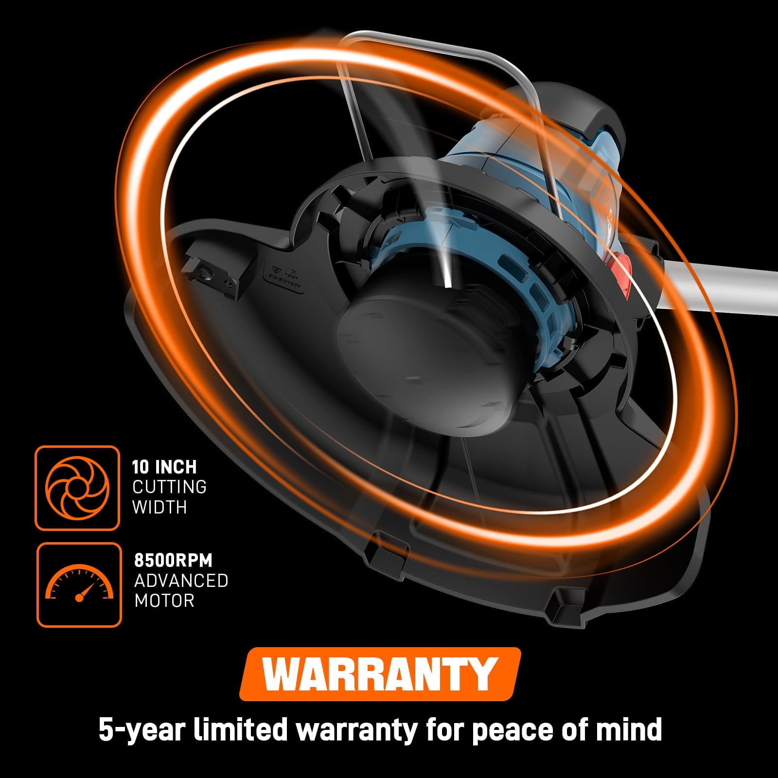 Senix 20V Cordless String Trimmer with 2.5Ah Battery and Charger (10 in, Green) vos58