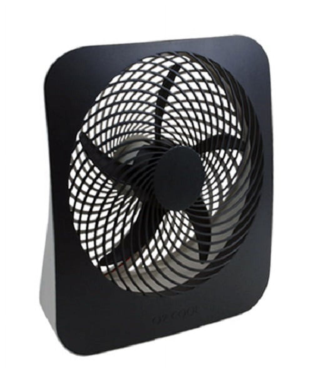 Treva 10-Inch Portable Fan, Dual Power Desk Fan with 2 Cooling Speeds (Black, 10 in) 87jmy