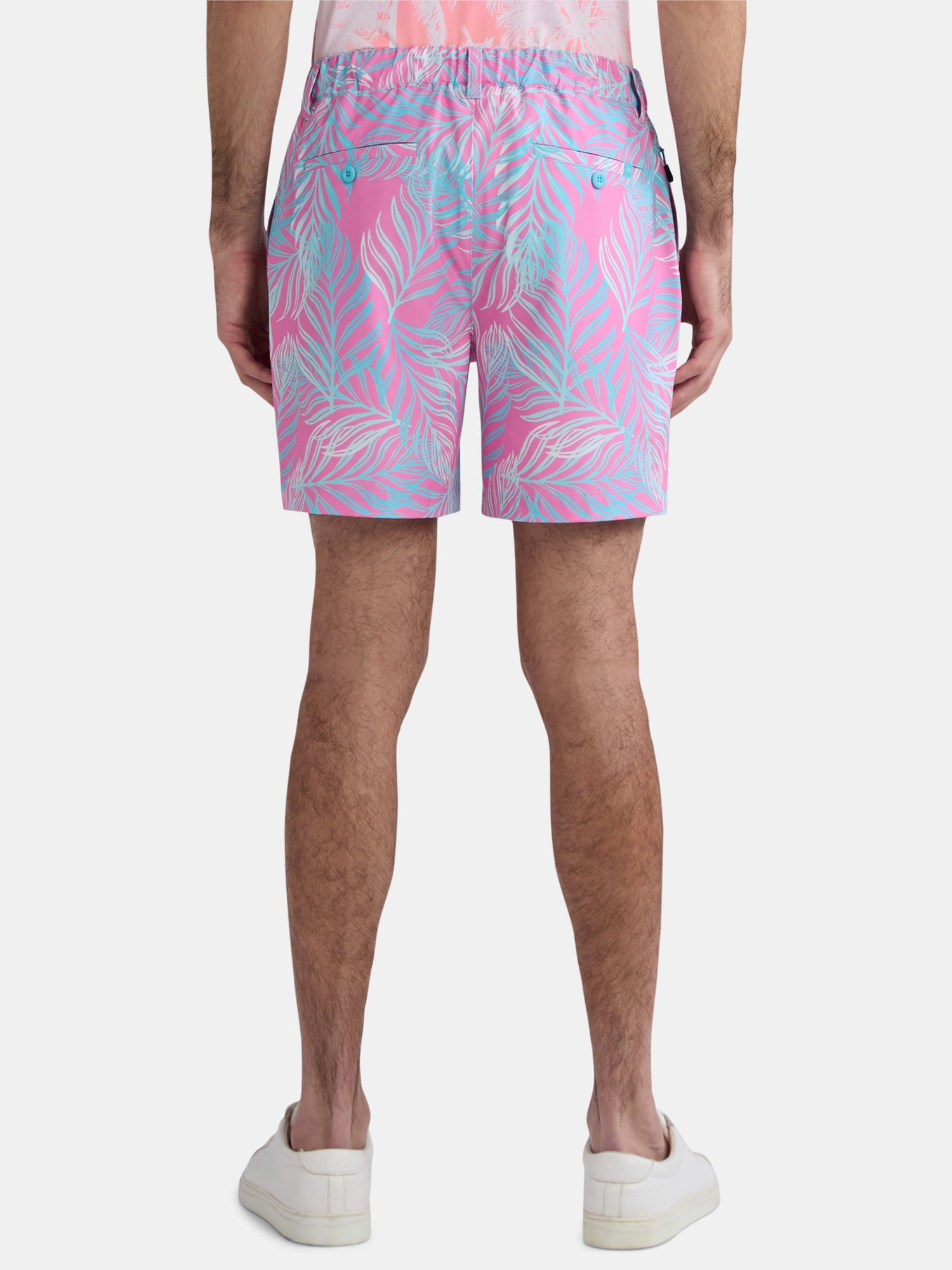 Birdie Bound Men's Novelty Printed Golf Shorts, Performance Stretch Fabric (Pink, XS-5XL) ebqhn
