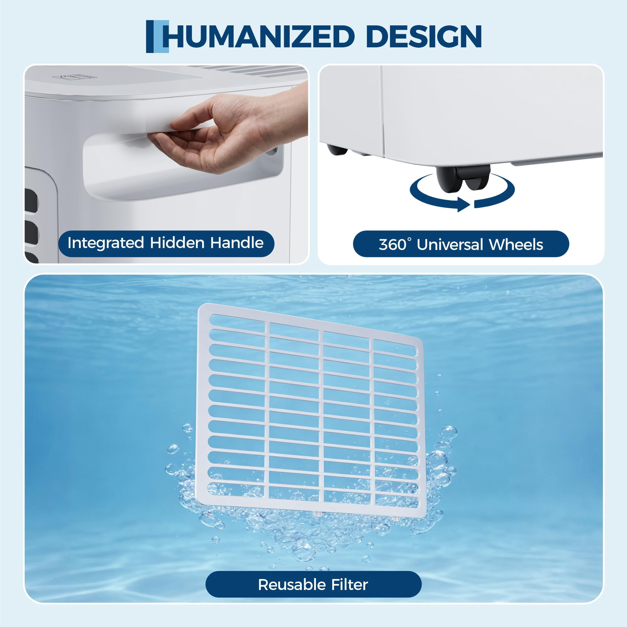 GarveeLife Dehumidifier for Basement and Home, Large Room Moisture Remover with Smart Control and Washable Filter (White, 35 Pint) 5bse0