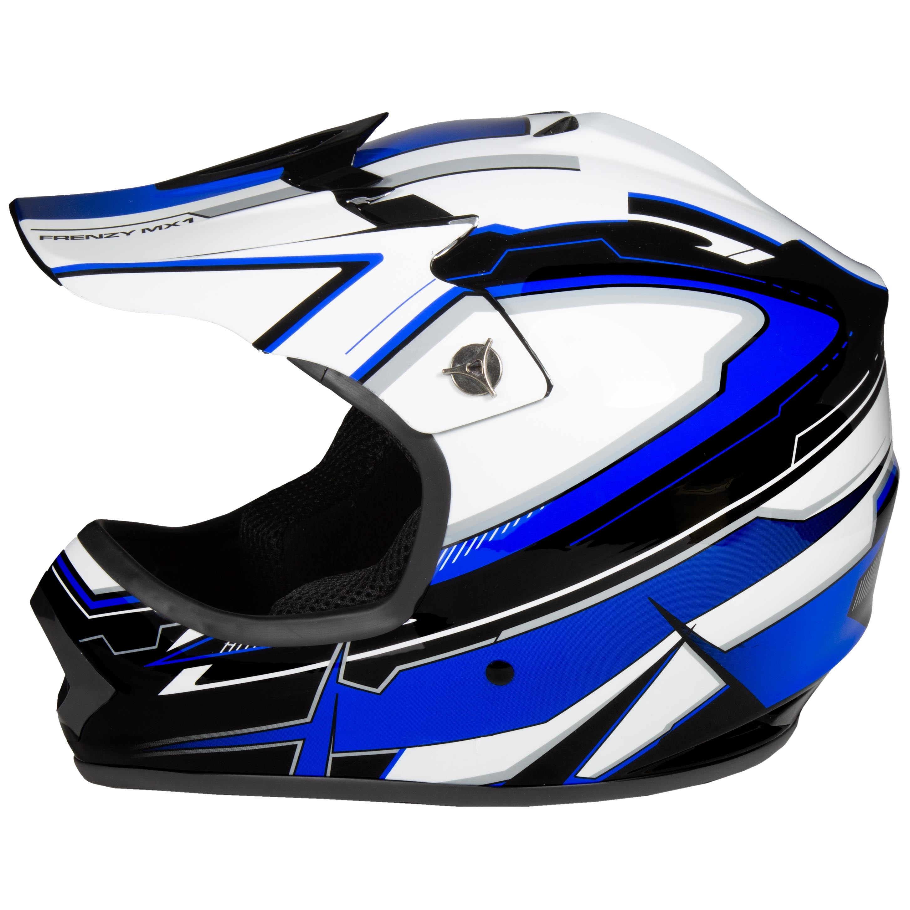 Fuel Helmets Youth Frenzy MX Off-Road ATV Helmet (Blue, Large) 6nekh