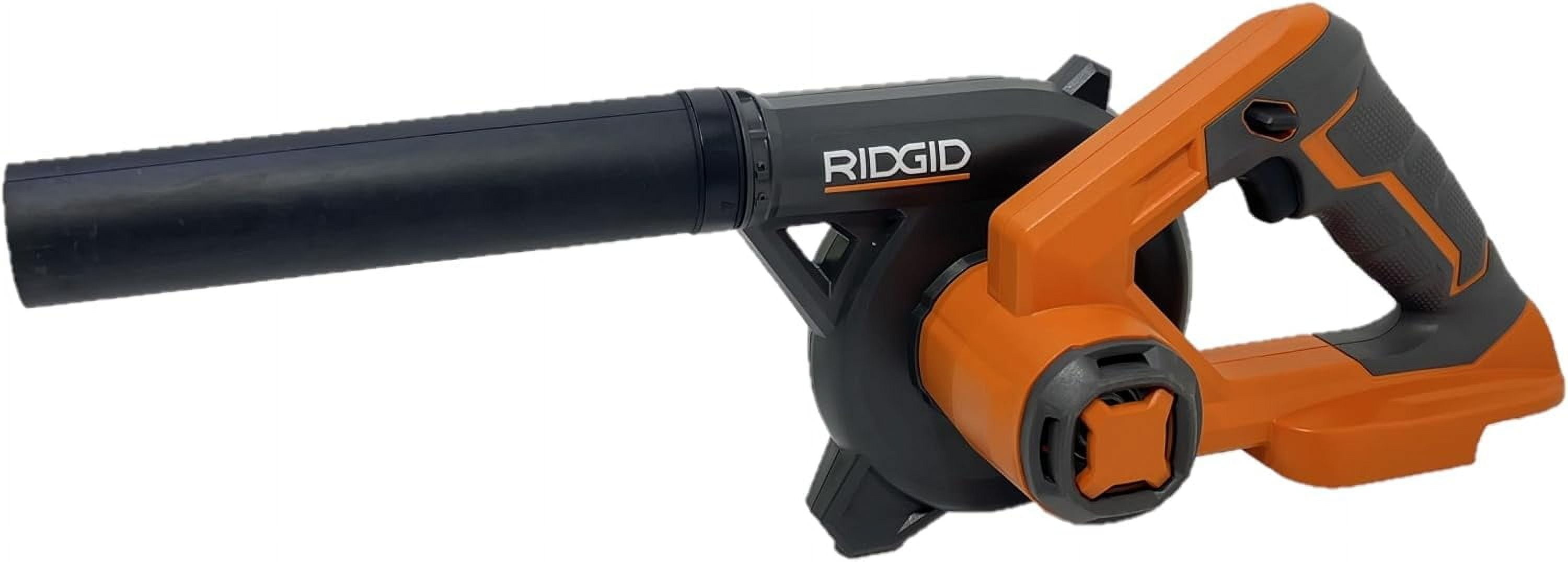 RIDGID 18V Compact Jobsite Blower, High-Velocity Handheld Air Blower for Workshop Cleaning (110 CFM) 49nfp