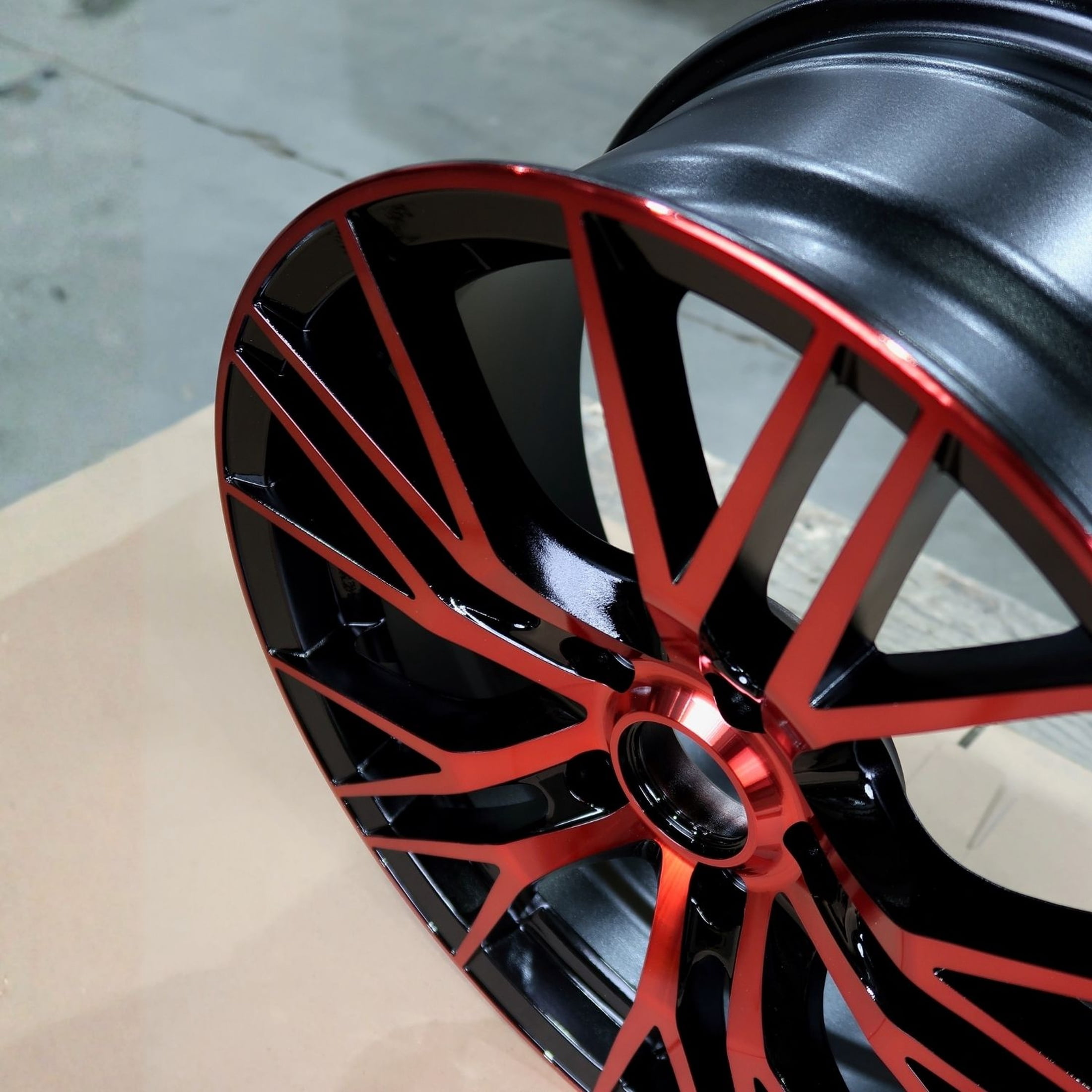 NextSet Wheels Alloy Wheel Rim (Black Machined Red, 18 in) t5f1l