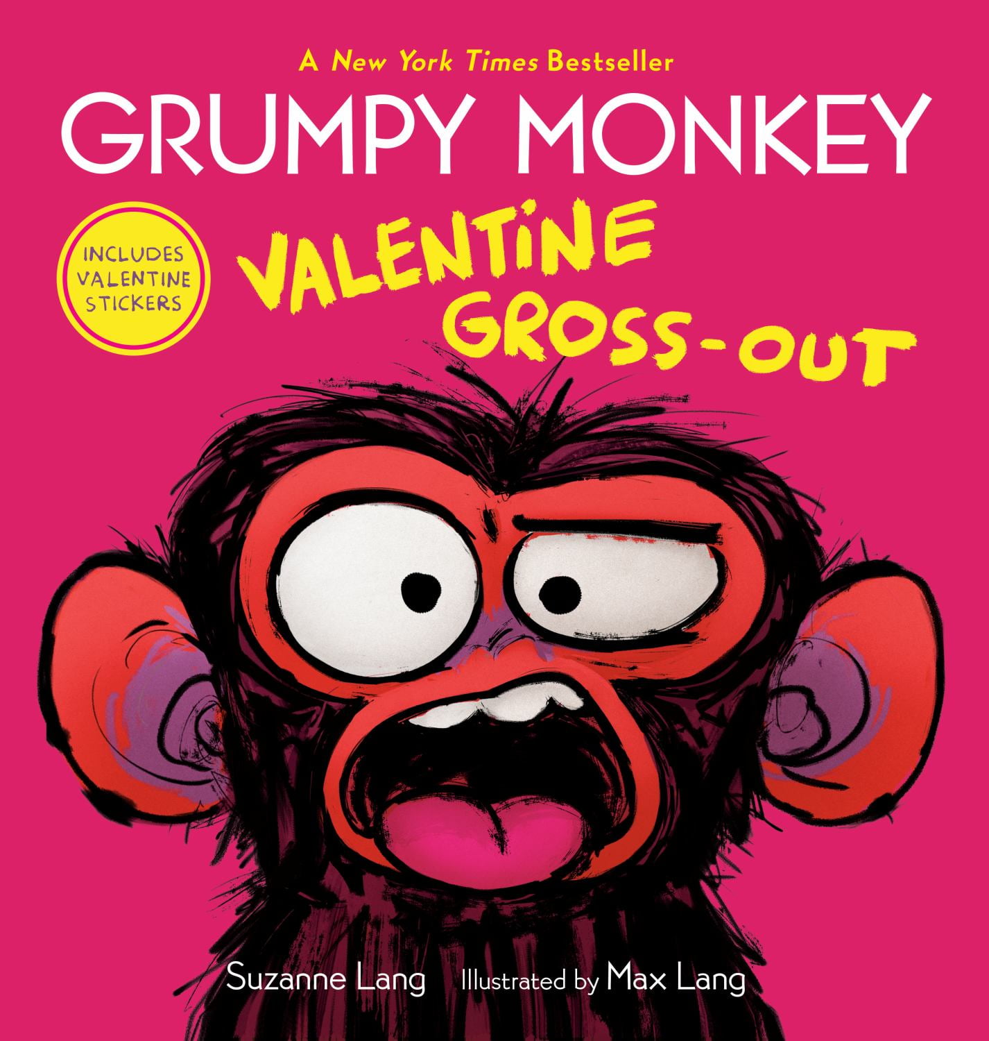 Suzanne Lang Grumpy Monkey Valentine Gross-Out Book (Hardcover, Includes Valentine Stickers) 99v2g