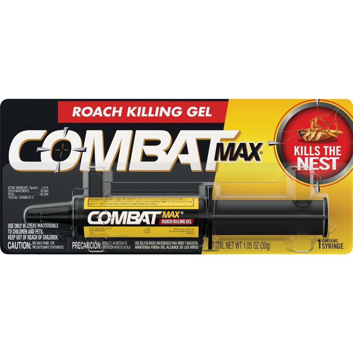 Combat Max Roach Killing Gel, Fast-Acting Pest Control Bait (1.05 fl oz) eid3b