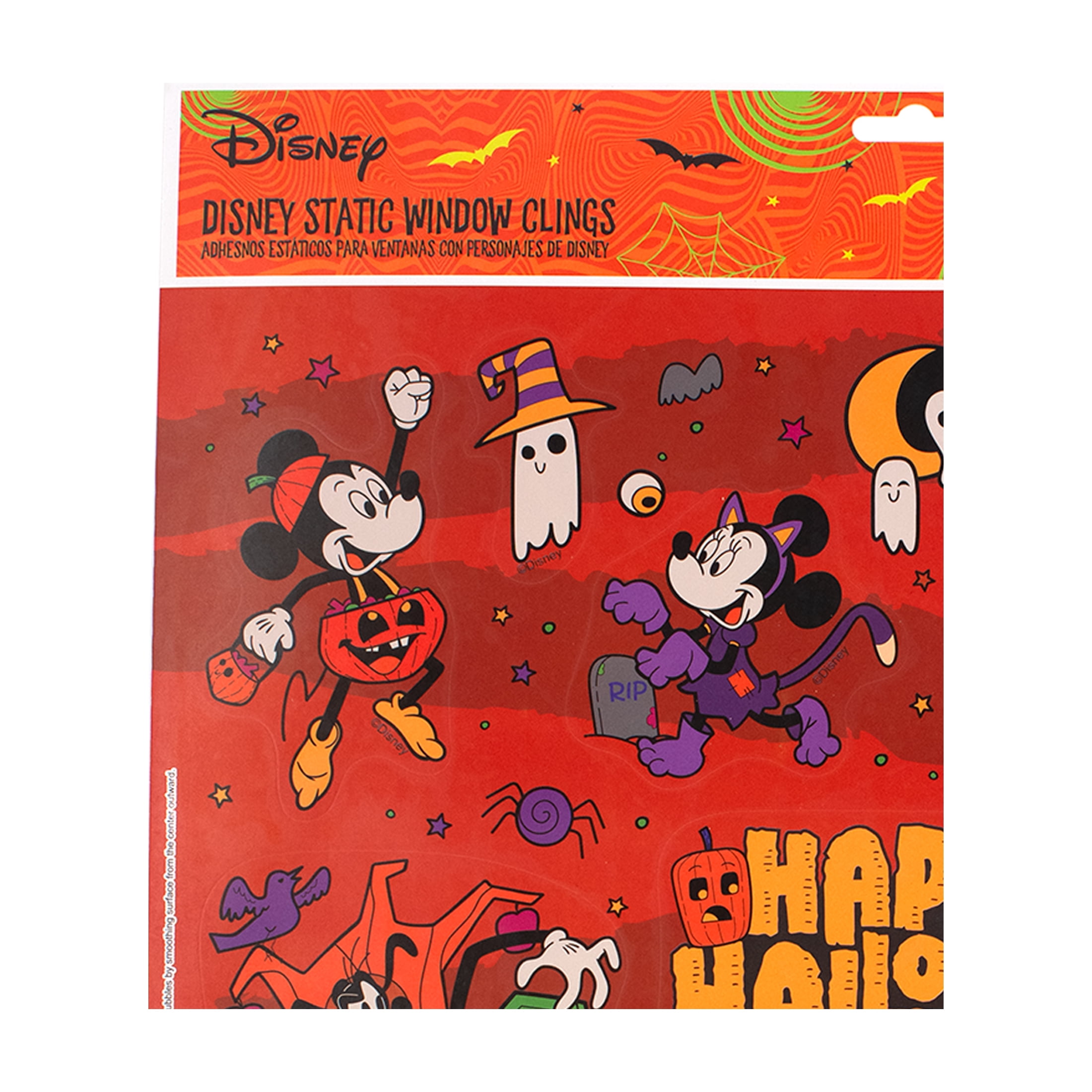 Ruz Disney Mickey Halloween Static Cling Wall and Window Decals (White, 16 Pieces) ell8d
