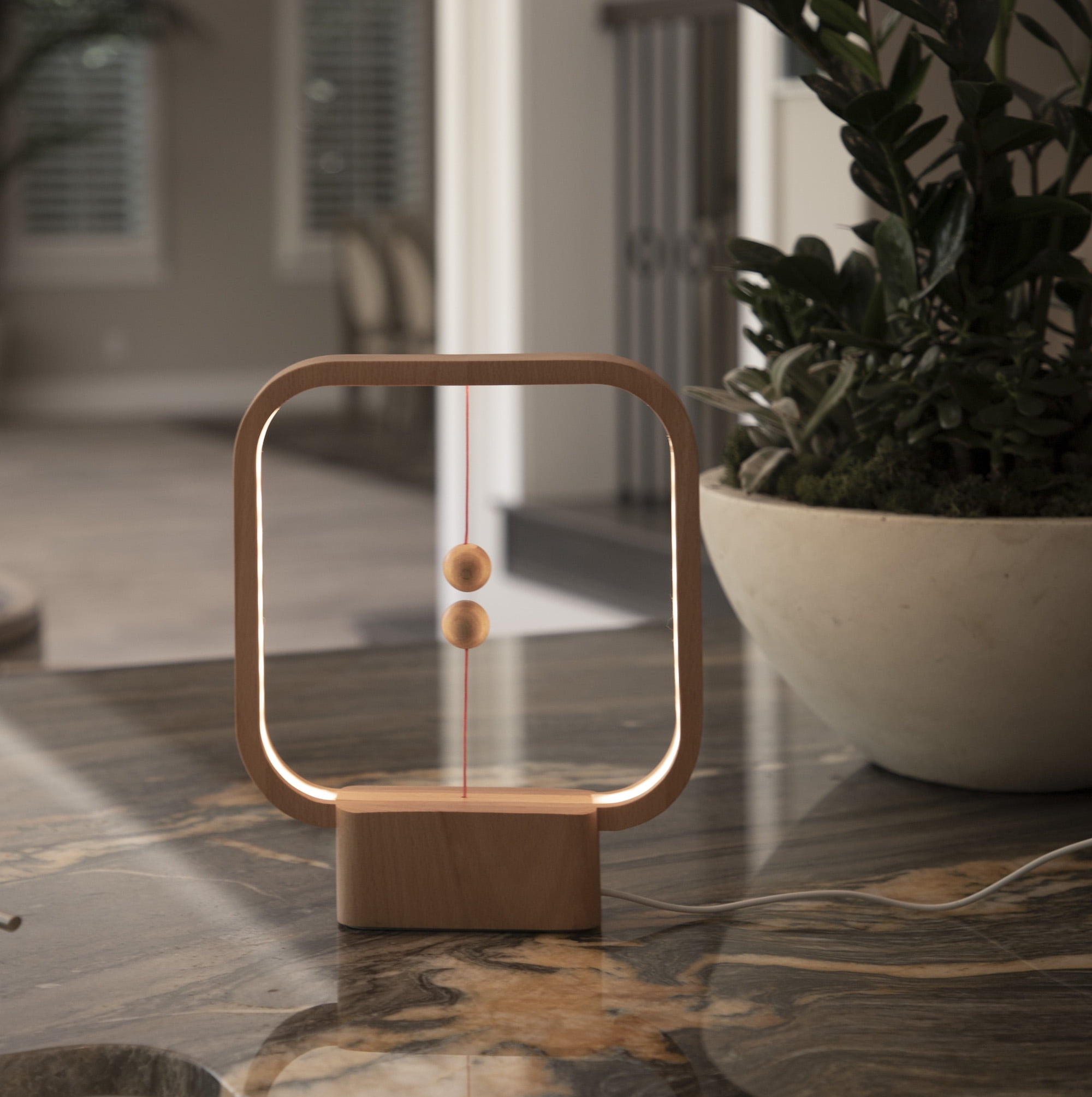 DesignNest Heng Balance Desk Lamp Square (Light Wood, 15.75 in) 2bp1o
