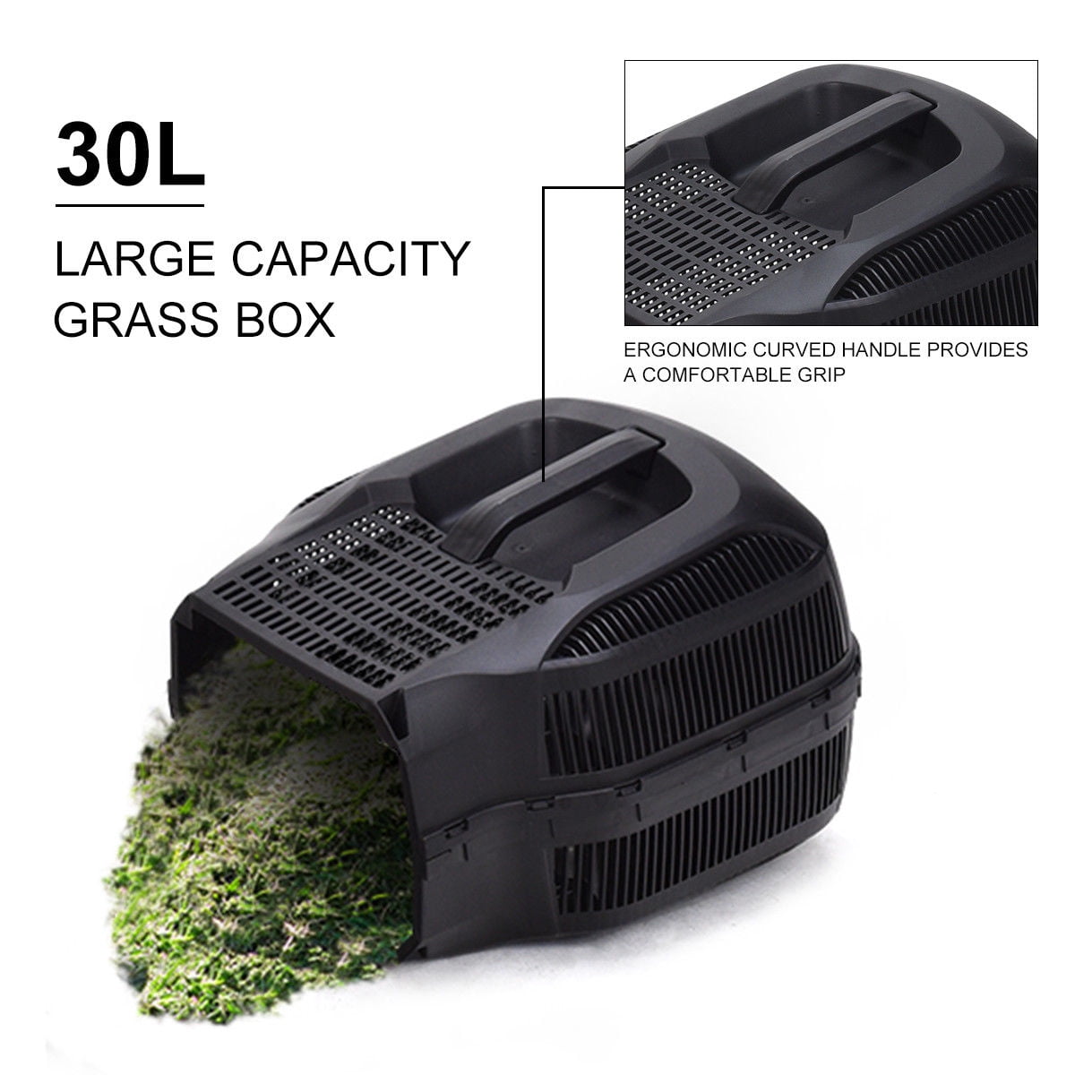 Costway 12 Amp Electric Corded Lawn Mower with Grass Catcher (Green, 14-inch Cutting Width) 3h3zk
