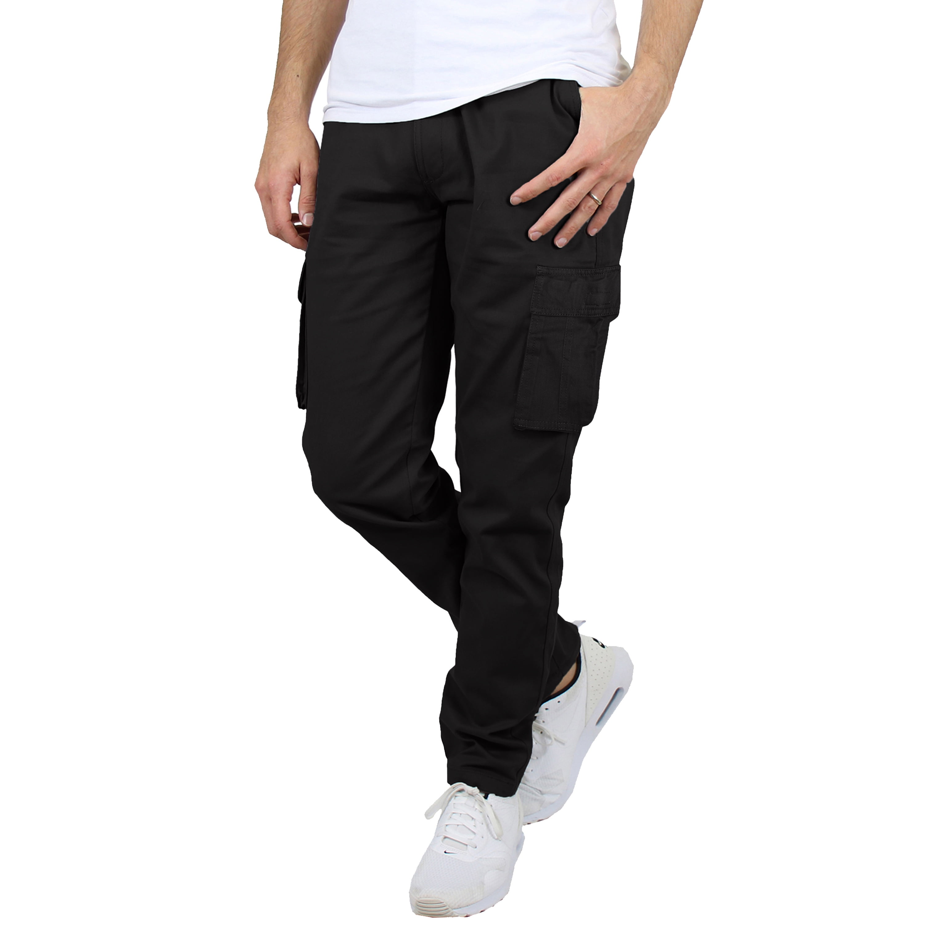 Galaxy by Harvic Men's Cotton Flex Stretch Classic Cargo Pants (Khaki, 32x30) otr0d