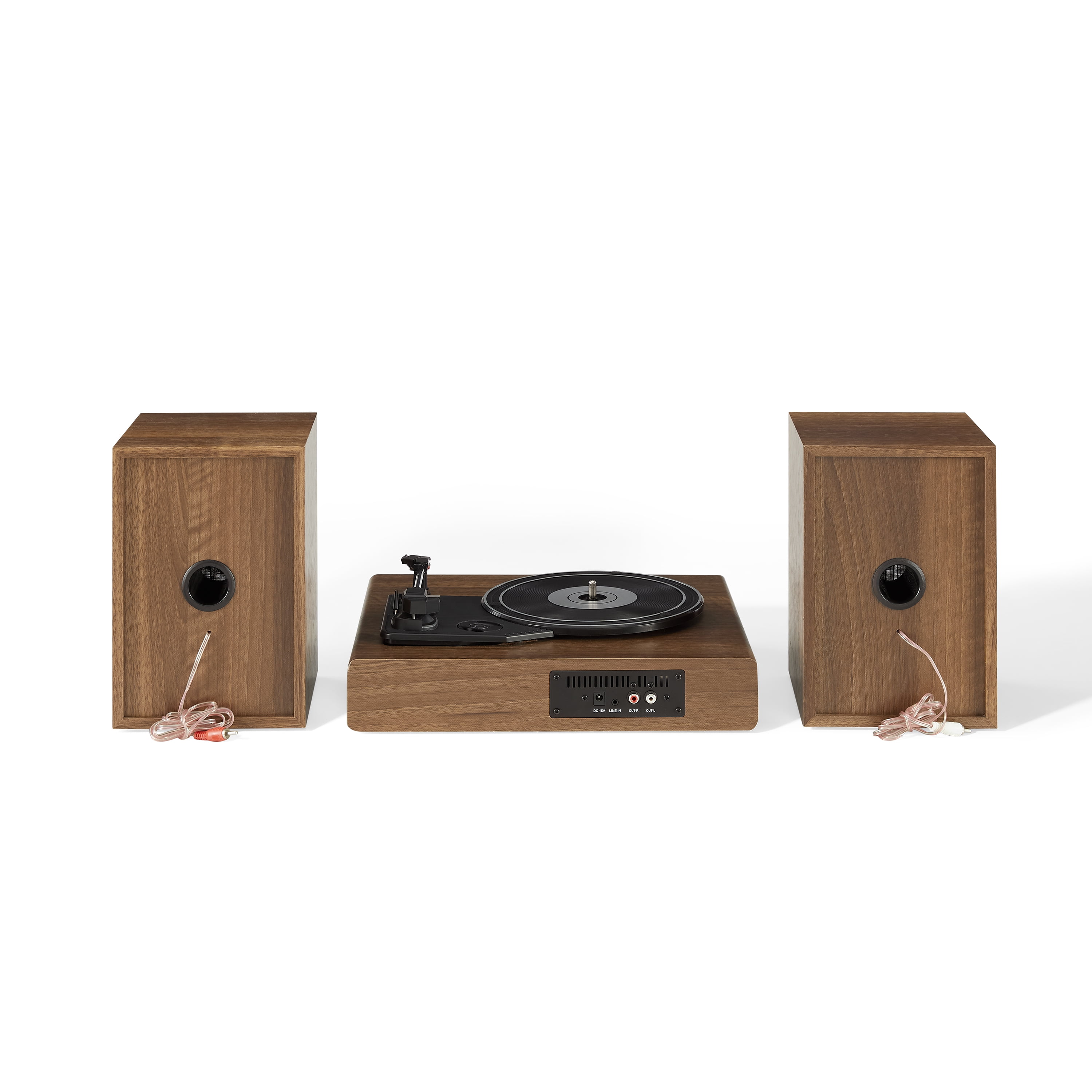 Crosley Alto Vinyl Record Player with Stereo Speakers and Wireless Bluetooth (Brown, 13.5 in x 12.25 in x 4.25 in) ly5wy