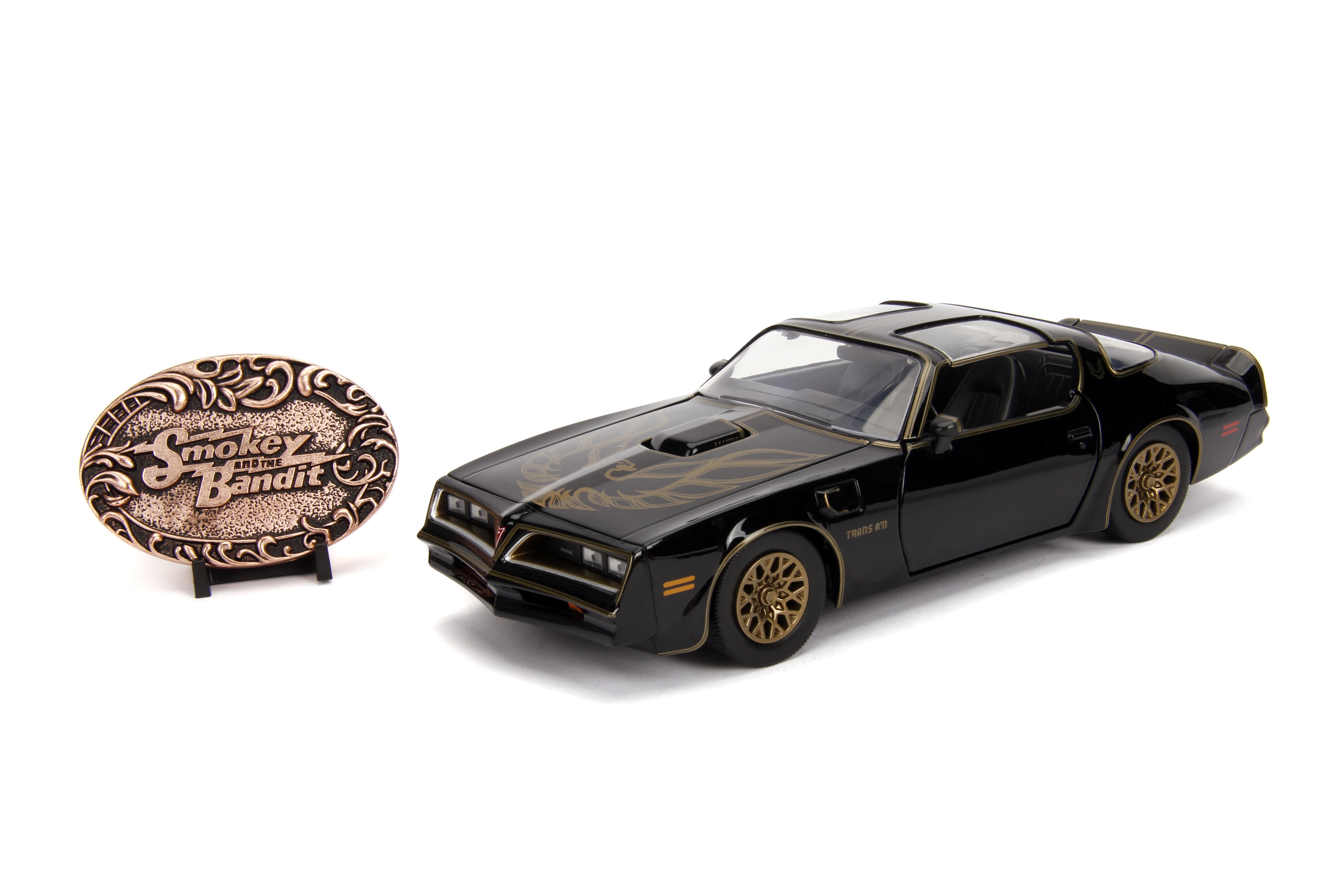 Jada Toys Smokey and The Bandit 1977 Pontiac Firebird Die-cast Model Car with Collectible Belt Buckle (1:24 Scale) bufy9