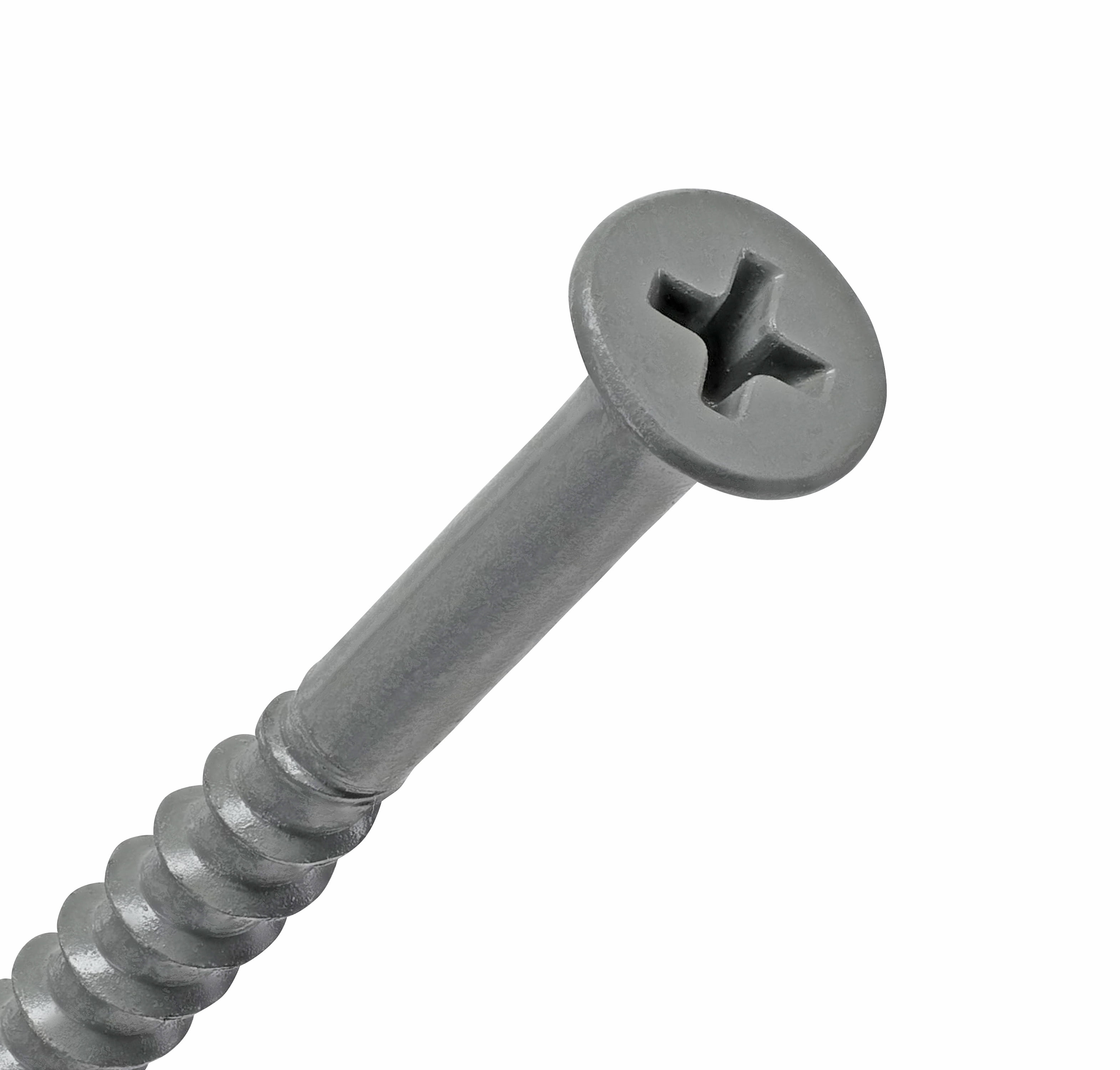 Hillman Fas-n-Tite Deck and Fence Wood Screws (Gray, #8 x 1.25 in, 75 Pack) qf5vp