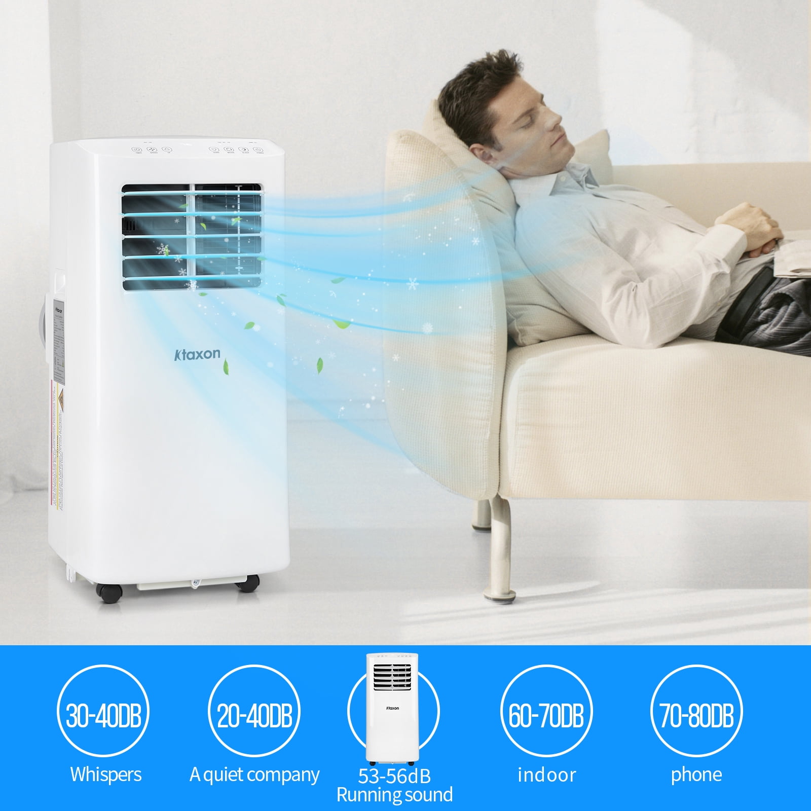 Ktaxon Portable Air Conditioner and Dehumidifier with Remote Control and Window Kit (White, 300 sq ft) oegz6