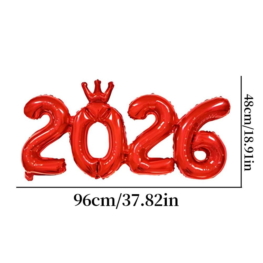 Generic 2026 Number Balloon Set for New Years Eve and Graduation Party Decorations (Gold, 40 in) ic35e