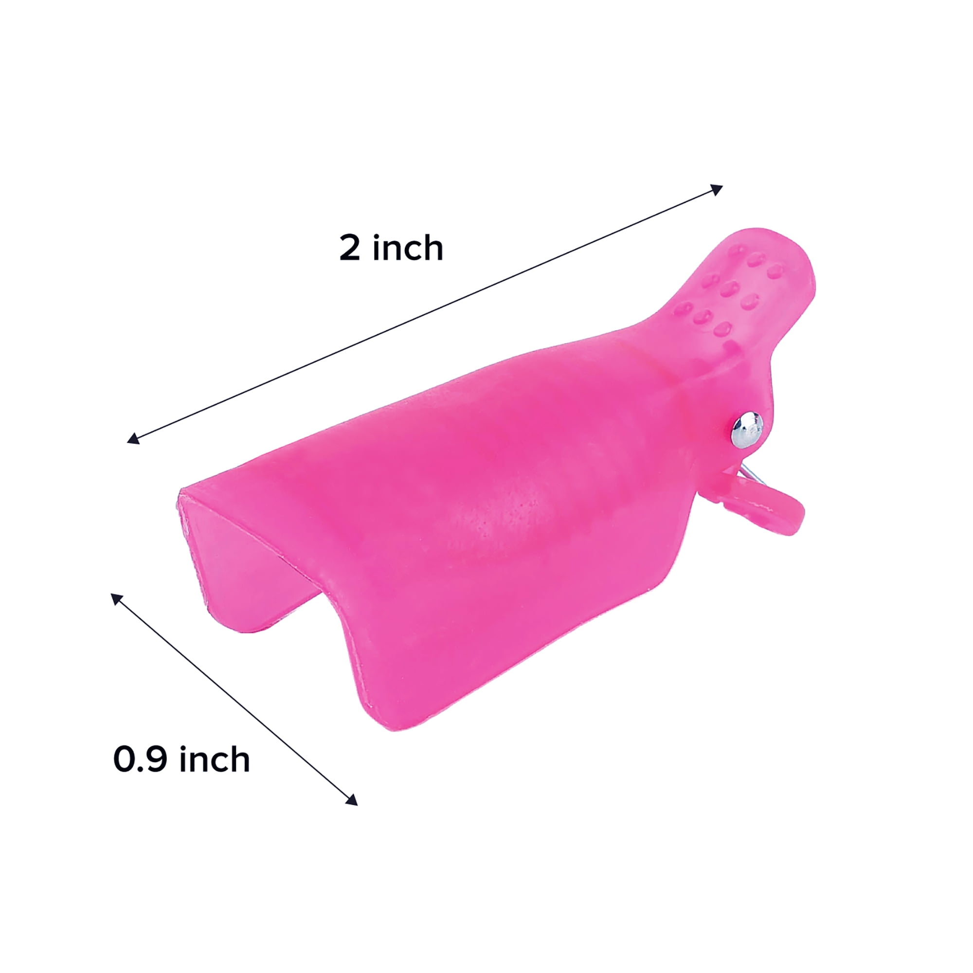 Pueen Reusable Nail Soaker Cap Clips for Gel Polish Removal (Pink, 20 Count) j2ktu