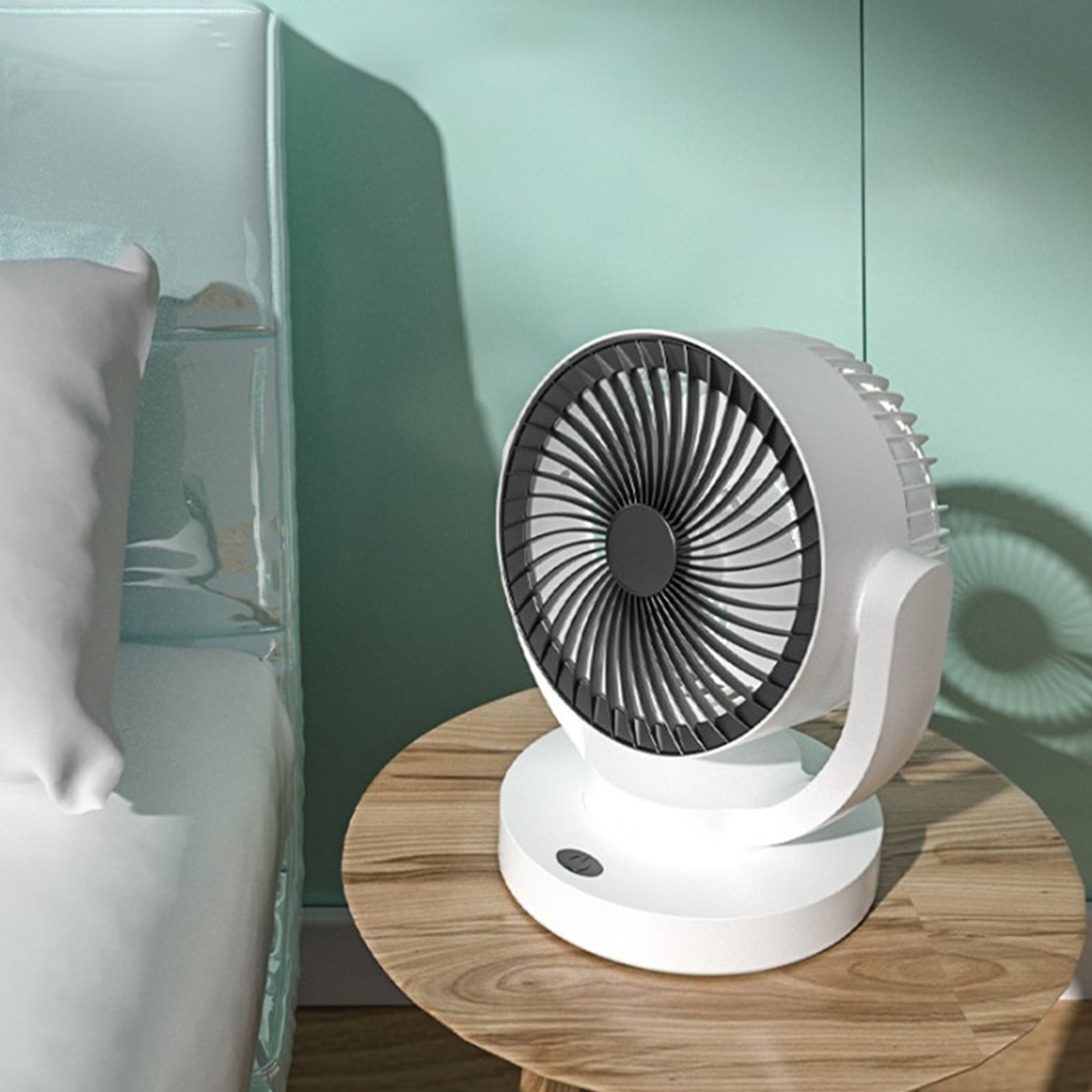 XGFHYJEH Portable Desk Fan, Quiet Electric Cooling Fan for Home and Office (White, 6 in) sdd40