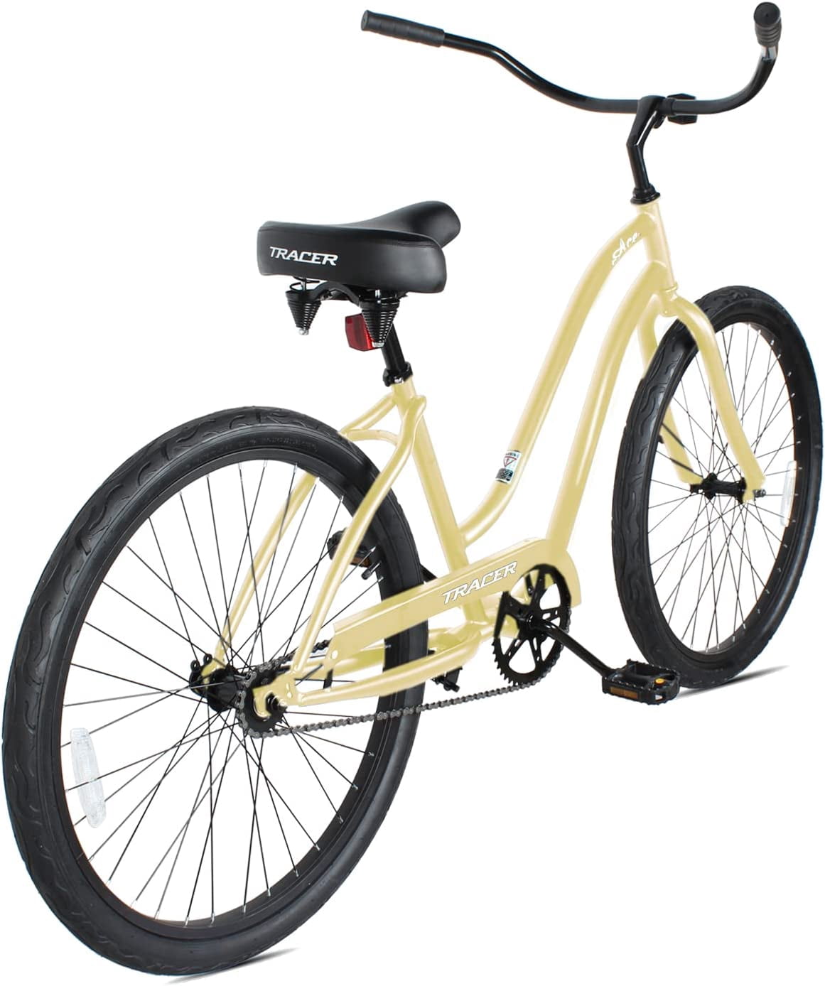 Tracer Products ACE Cruiser Bike, Step-Through Frame, Coaster Brake (Vanilla, 26 in) 8y6cc