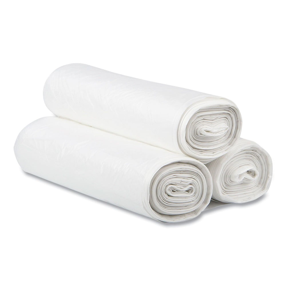 Inteplast High-Density Interleaved Trash Bags, Heavy-Duty Leak-Resistant Liners (Clear, 60 Gallon, 200 Count) 949d6