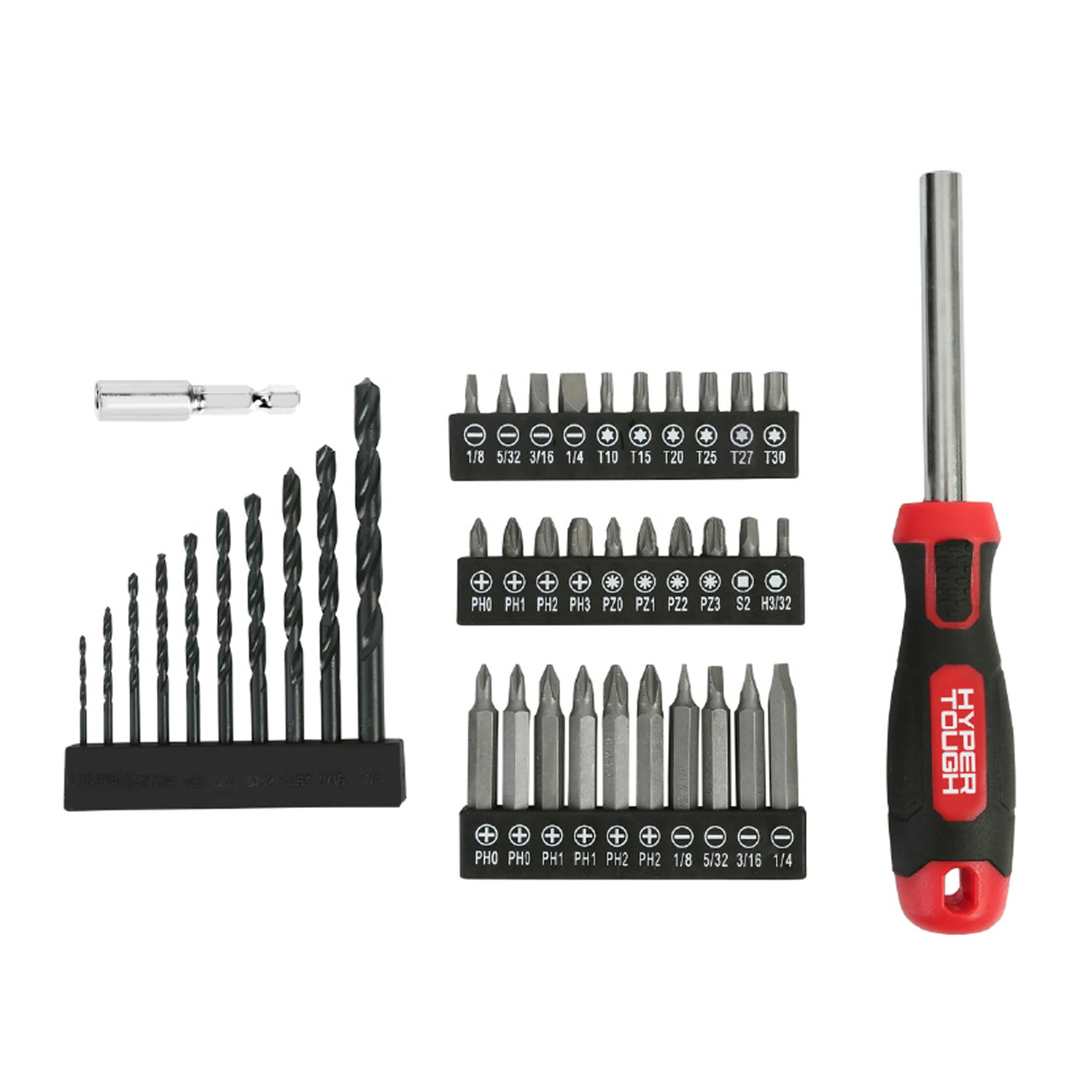 Hyper Tough 12V Brushless Cordless Drill Driver Project Kit (Grey, 50-Piece) vuhc2