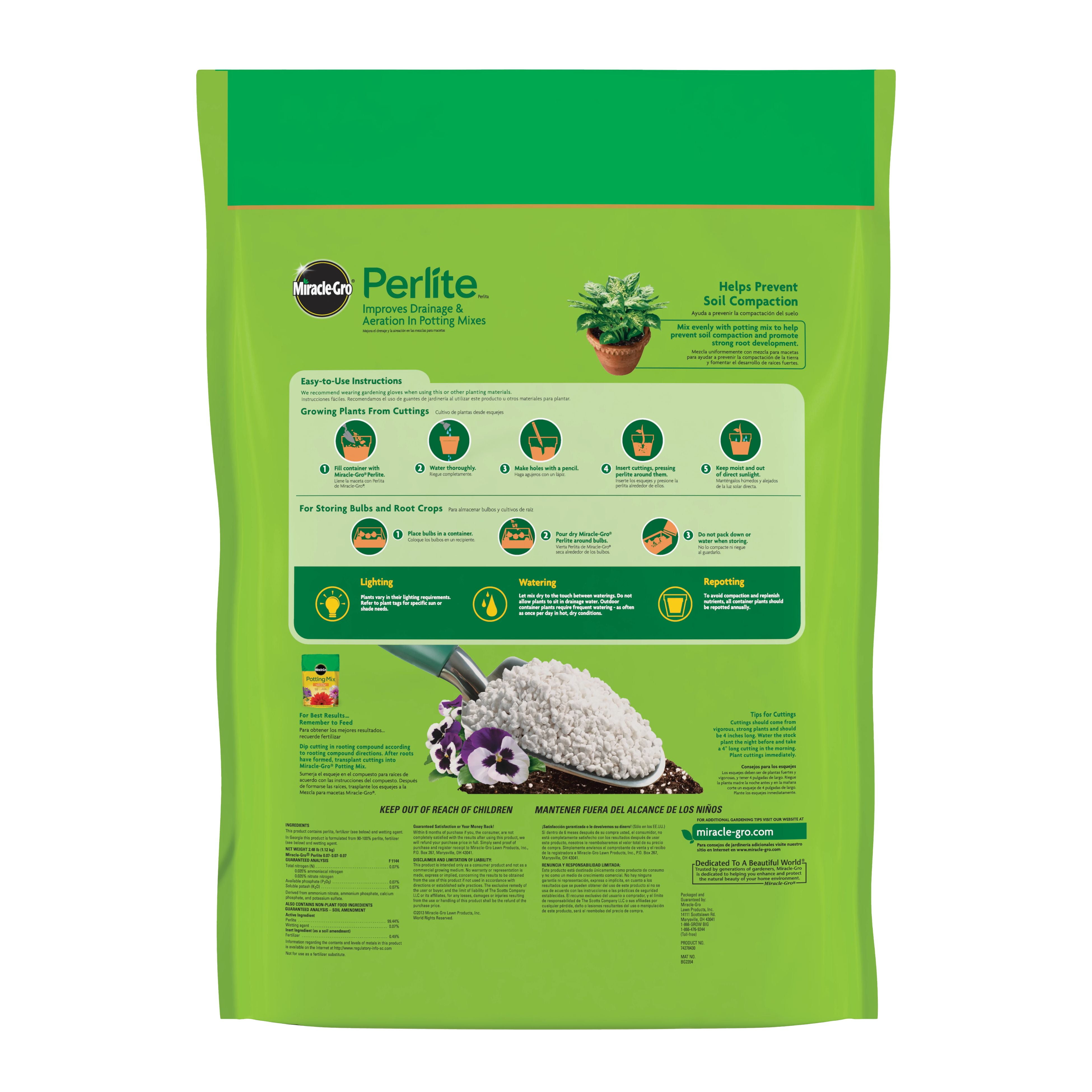 Miracle-Gro Perlite Soil Amendment for Drainage and Aeration (White, 8 qt.) k6die - Image 7