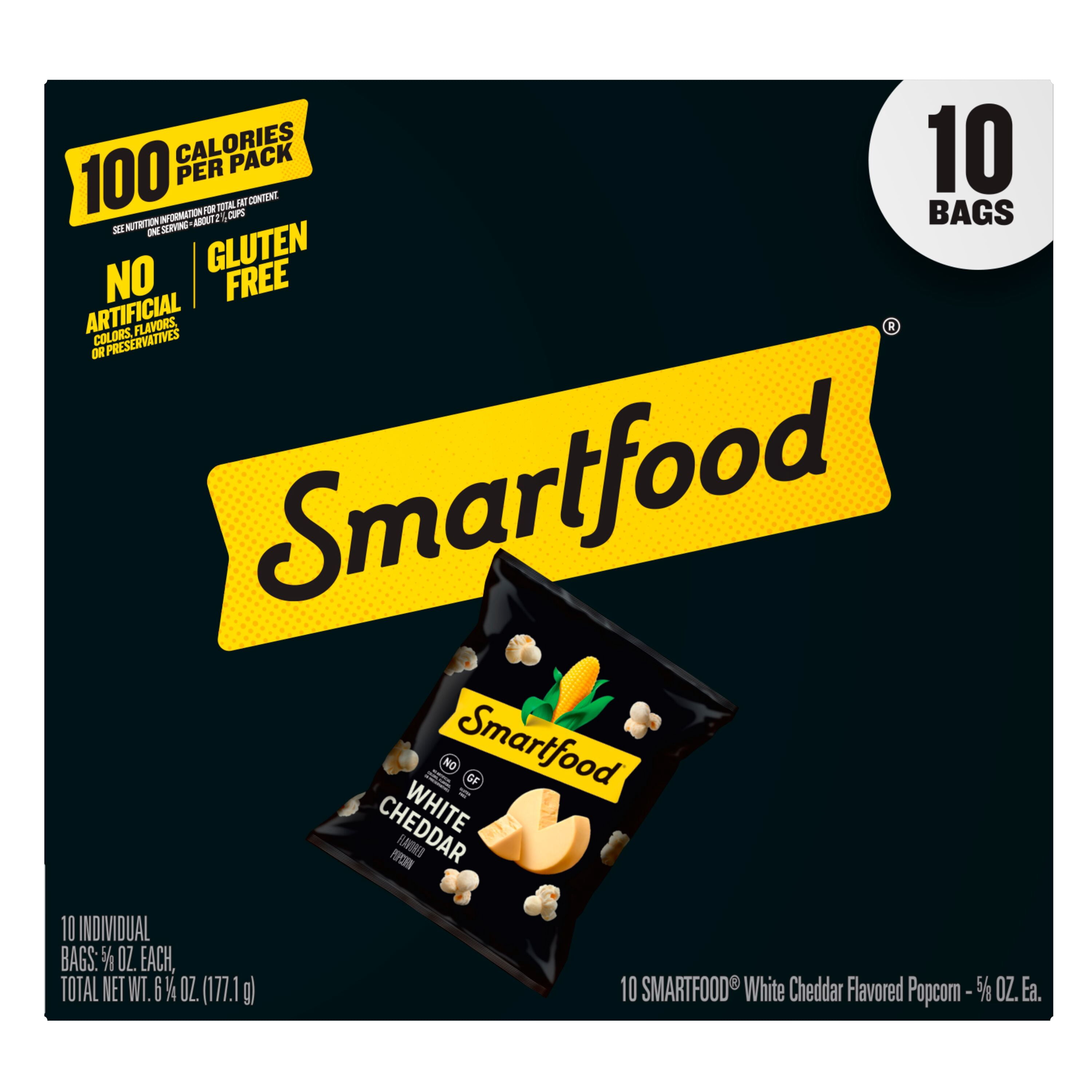 Smartfood White Cheddar Popcorn Snacks (White, 0.625 oz, 10 Count Multipack) 0bia9