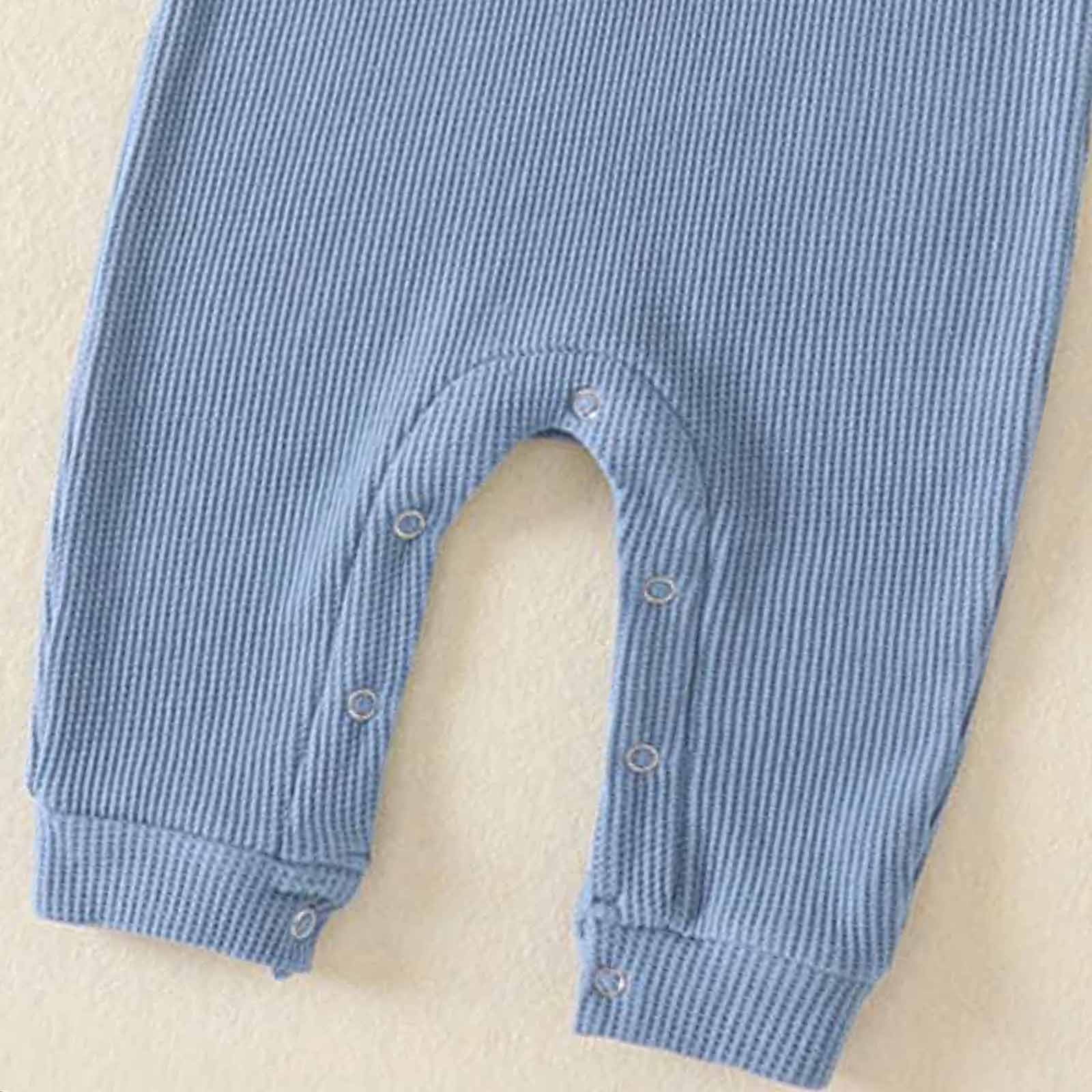 Bovxnpu Infant Baby Sleeveless Cotton Romper Fly Sleeve Jumpsuit (Blue, 12 Months) r7sn7