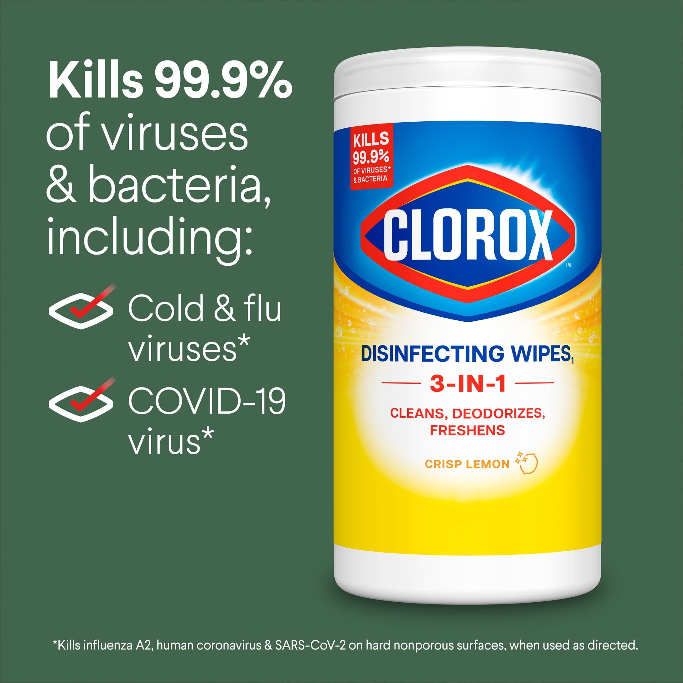 Clorox Disinfecting Cleaning Wipes Variety Pack (Fresh Scent and Crisp Lemon, 105 Count Total) ts1oh