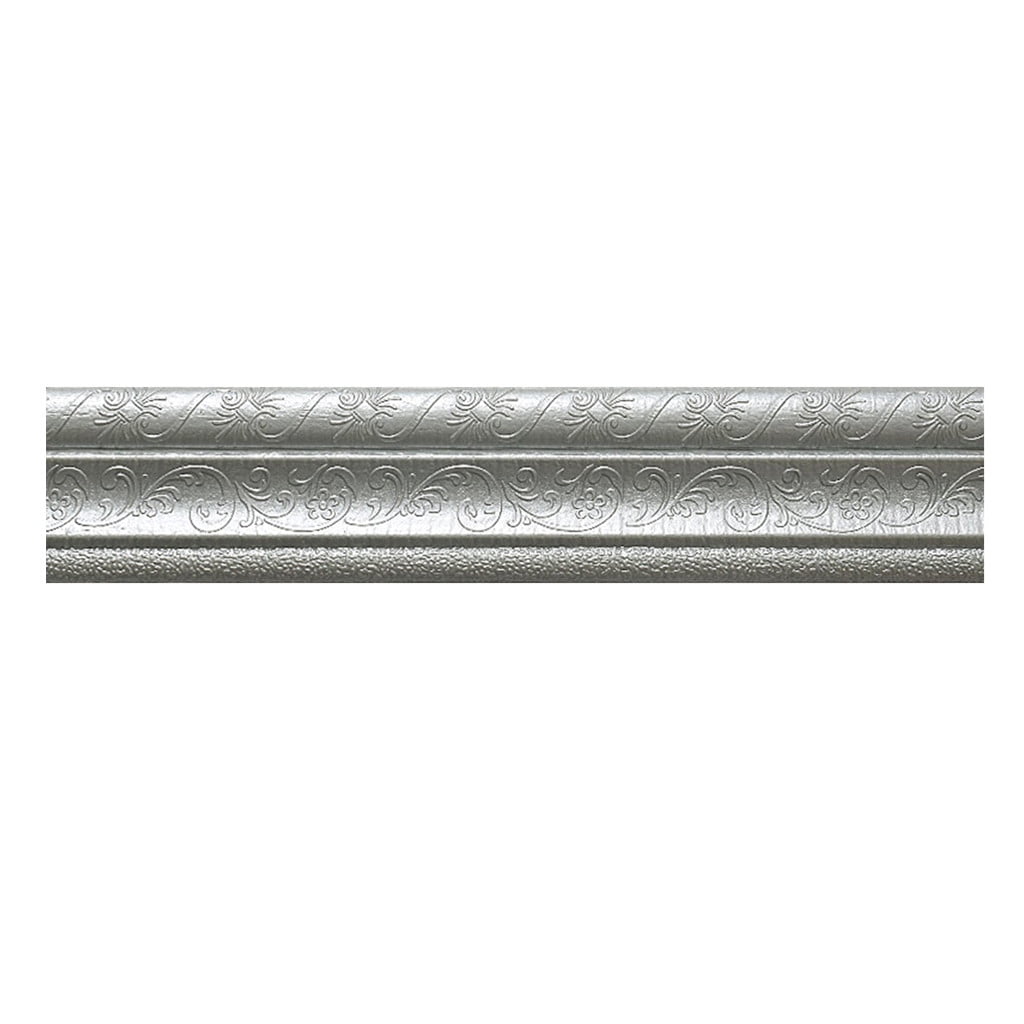 QianYing Flexible Mirror and Tile Trim Self-Adhesive Wall Molding (Silver, 7.55 ft) u3q9x