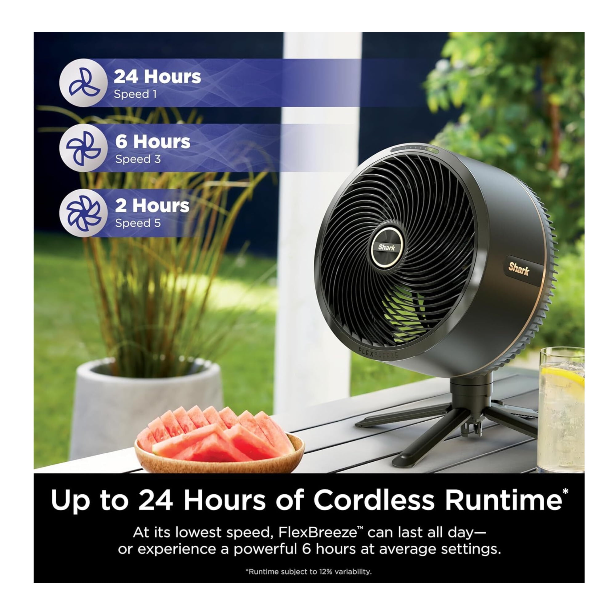 Shark FlexBreeze Portable Pedestal Tabletop Fan (Light Grey, 1 Unit) ah40h