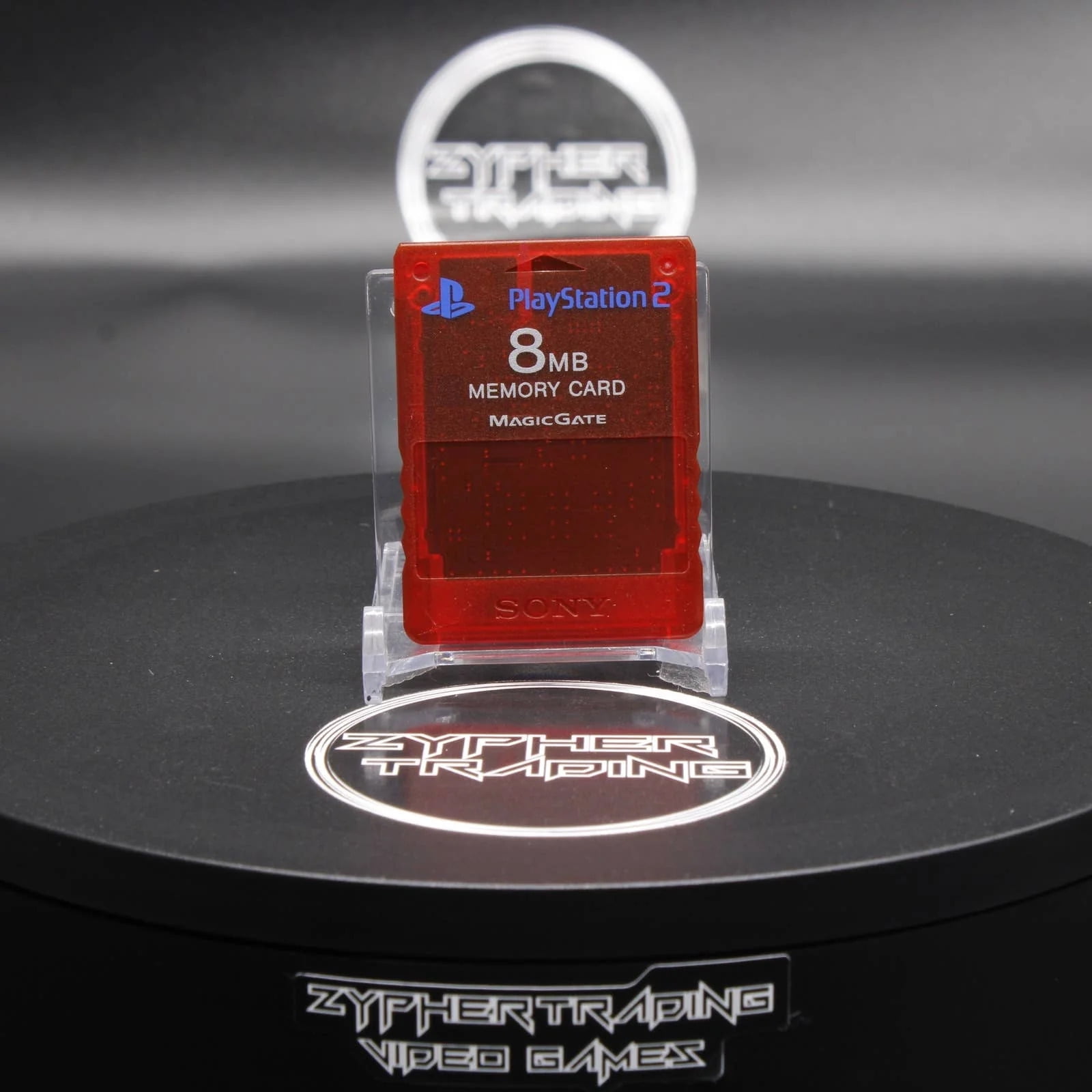 PlayStation 2 Memory Card 8MB OEM Translucent Red for PS2 Console (Refurbished, 8MB) j1y7w