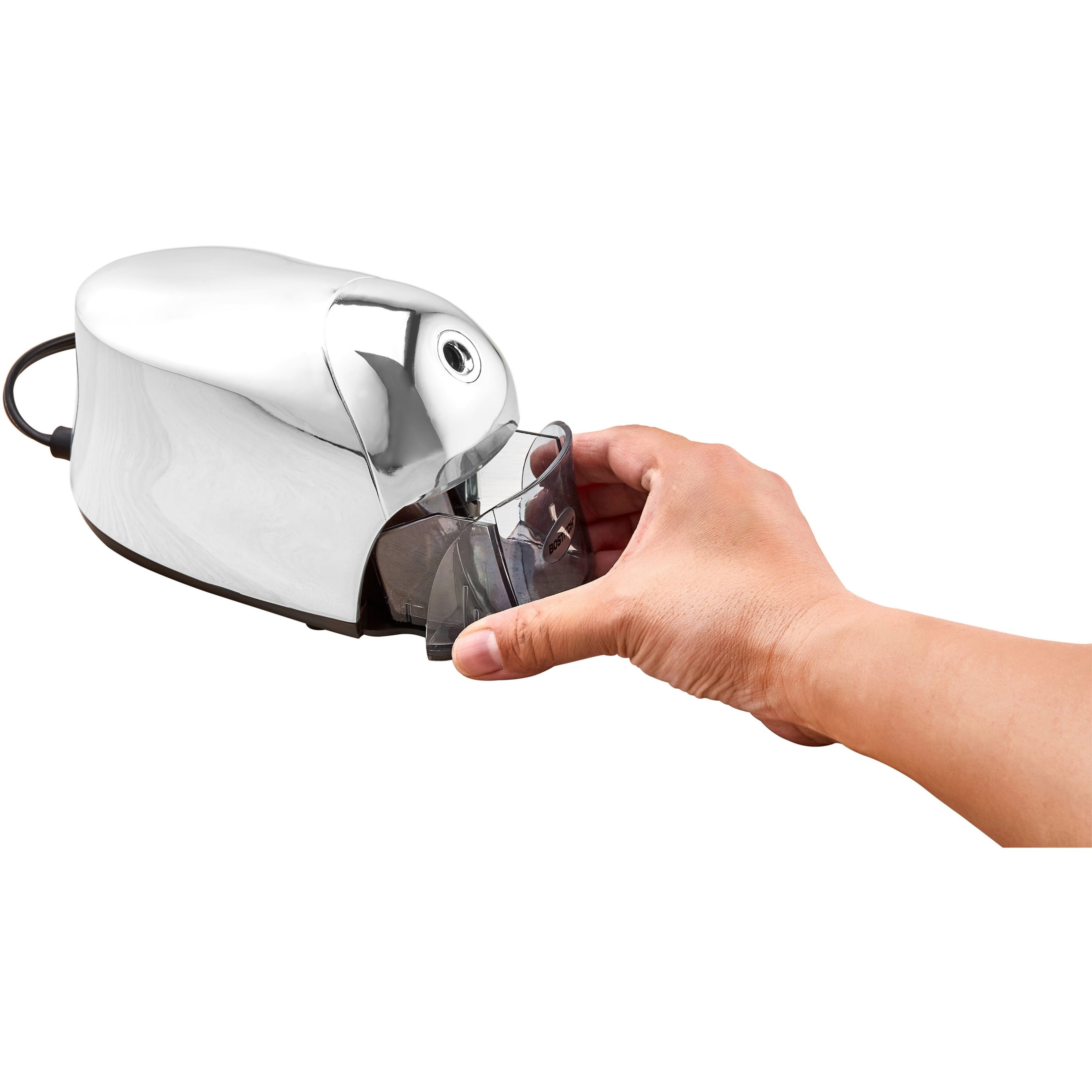 Bostitch Office QuietSharp Executive Heavy Duty Electric Pencil Sharpener (Chrome, 1 Pack) t670t