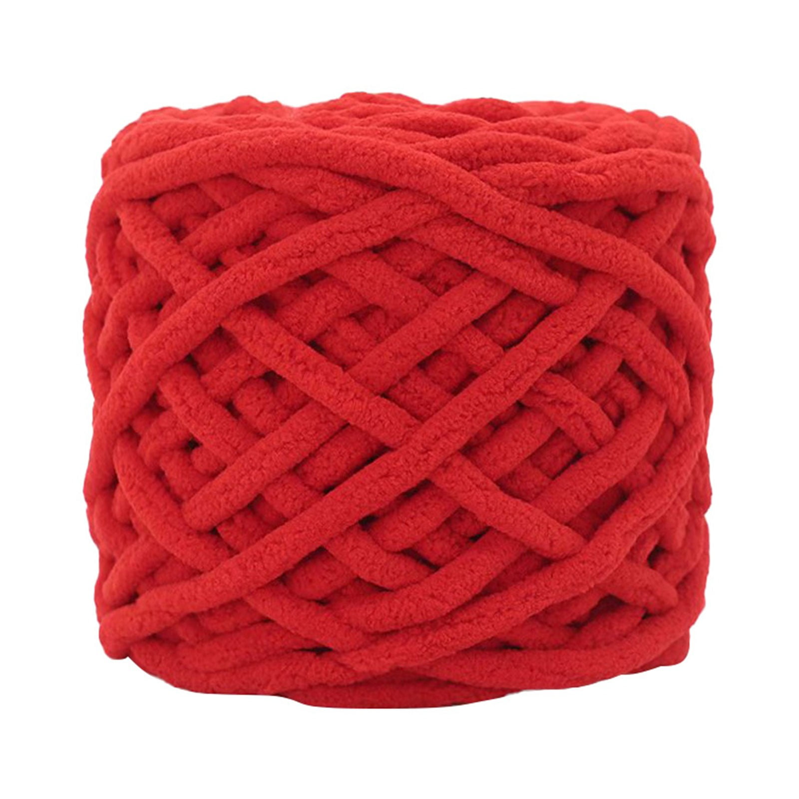 pdqouc Soft Velvet Knit Yarn for DIY Crochet Projects (Red, 16 oz) mhpx7