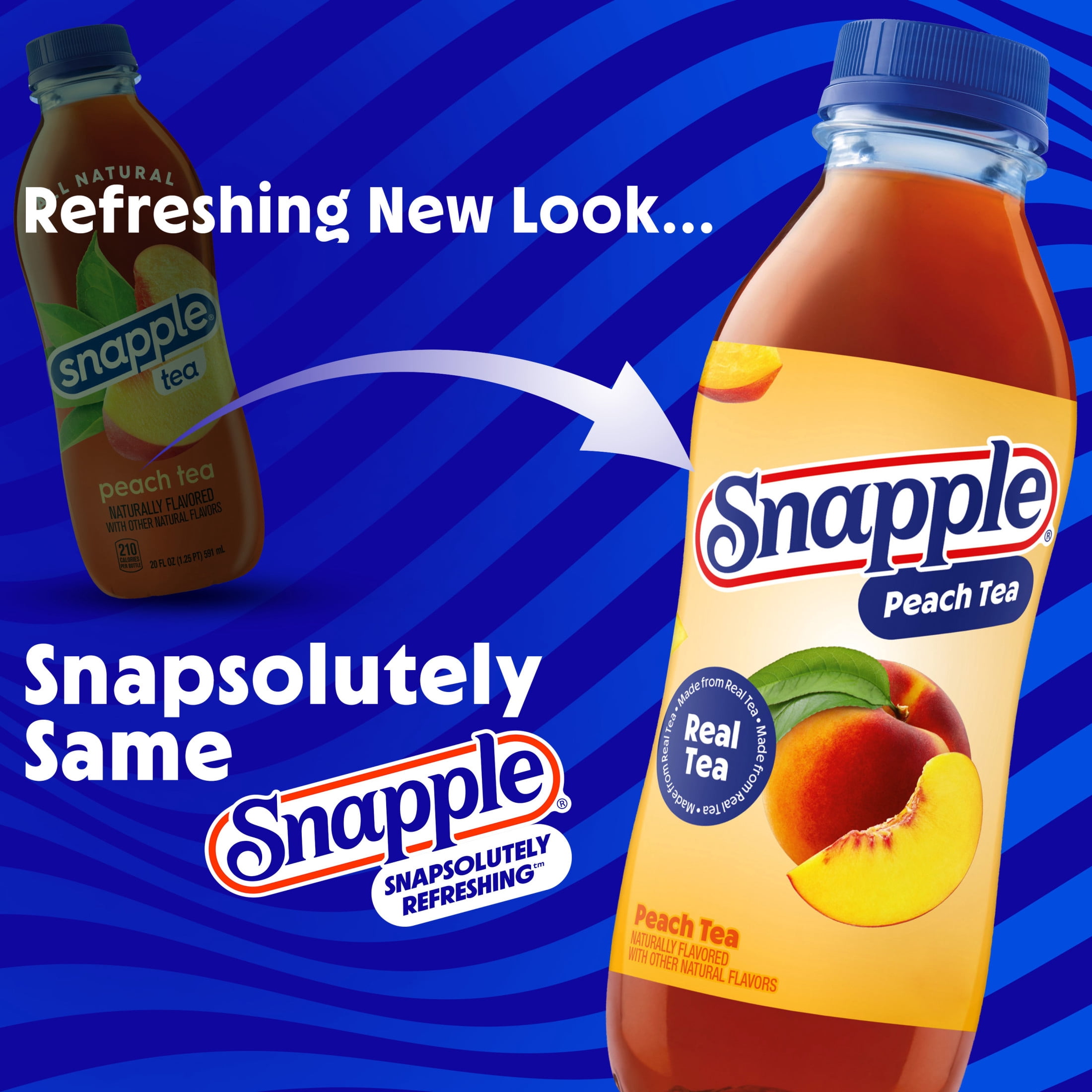 Snapple Peach Tea, All Natural Black and Green Tea Blend (6 Pack, 16 fl oz) b2a5p
